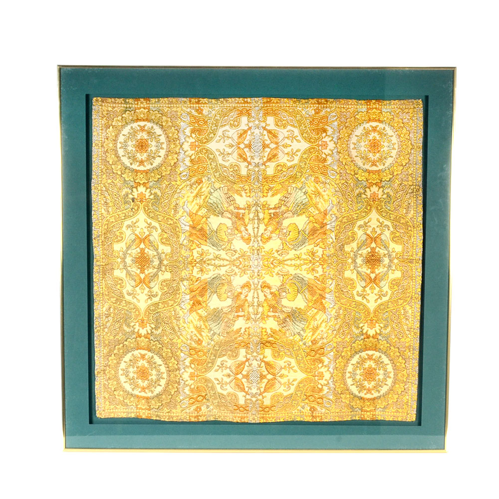Framed Display of French Jacquard Woven Tapestry