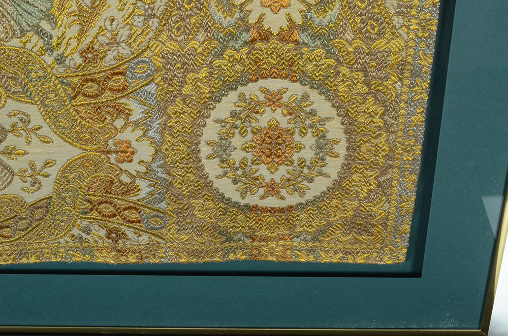 Framed Display of French Jacquard Woven Tapestry