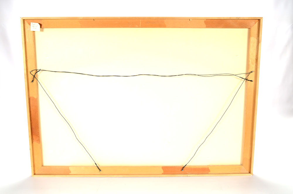 Blábon Signed Original Watercolor of Woodland Scene with Quails