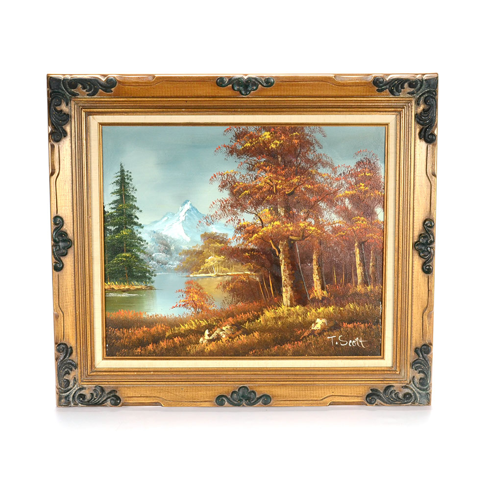 T. Scott Original Oil Painting on Canvas