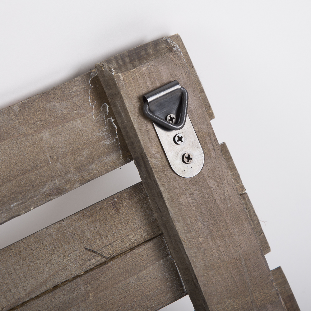 Wallpapered Wood and Metal Wall Racks