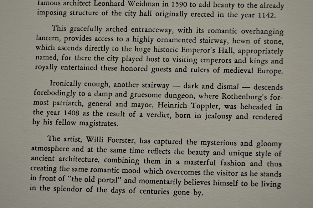 W. Foerster Limited Edition Original Etching "Das Alte Portal"