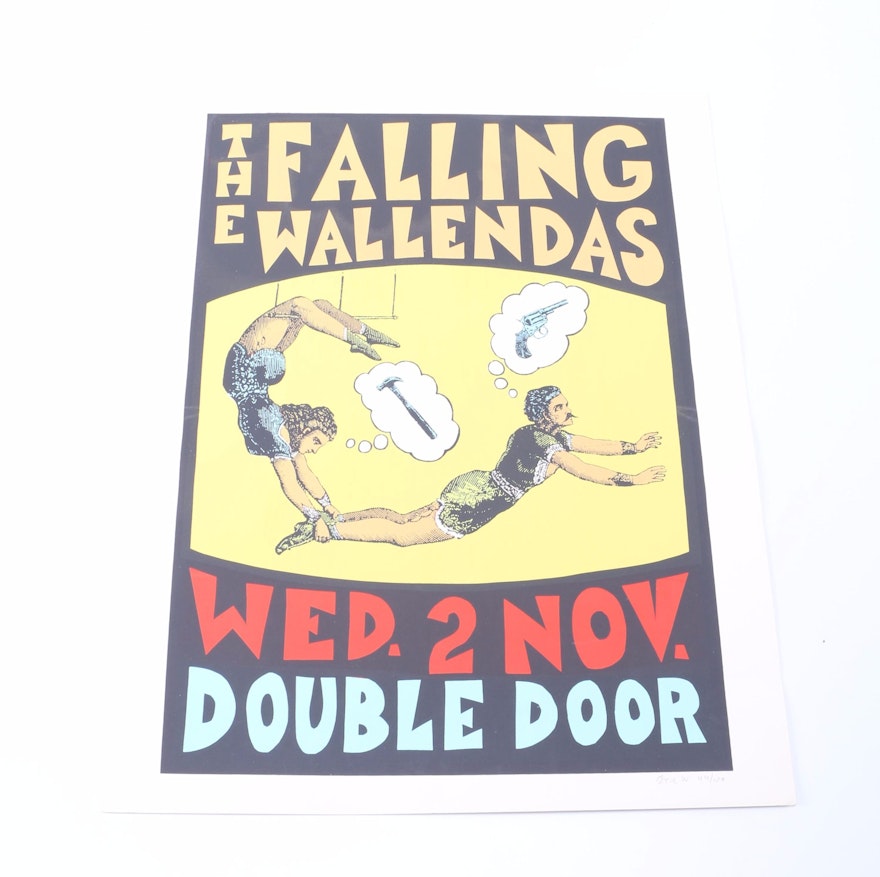Steve Walters Limited Edition Serigraph Poster "The Falling Wallendas"