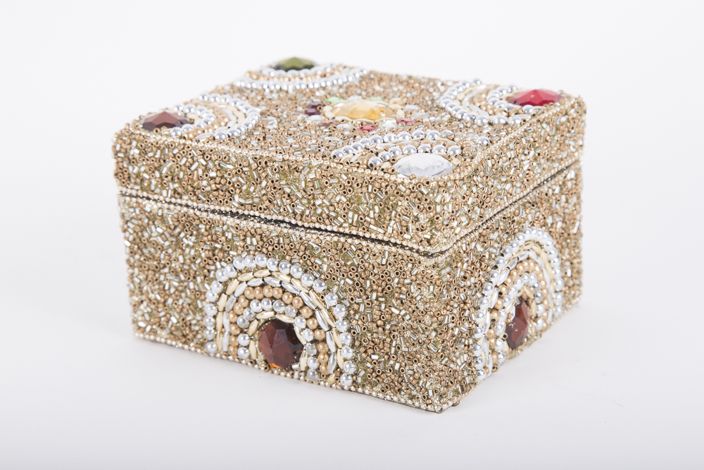 Collection of Bead and Shell Finished Decorative Boxes