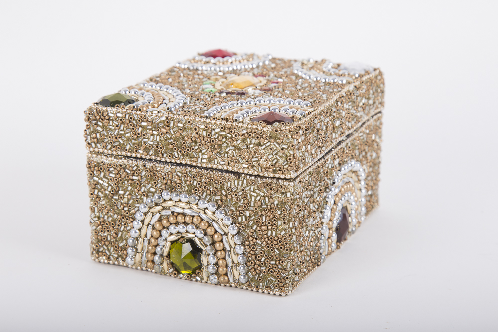 Collection of Bead and Shell Finished Decorative Boxes