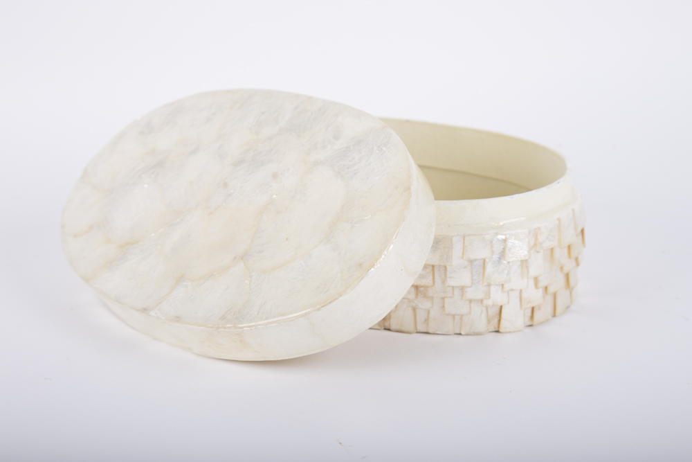 Collection of Bead and Shell Finished Decorative Boxes