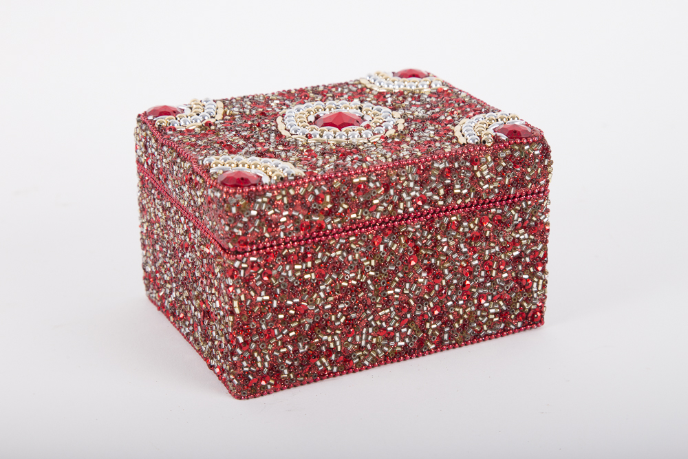 Collection of Bead and Shell Finished Decorative Boxes