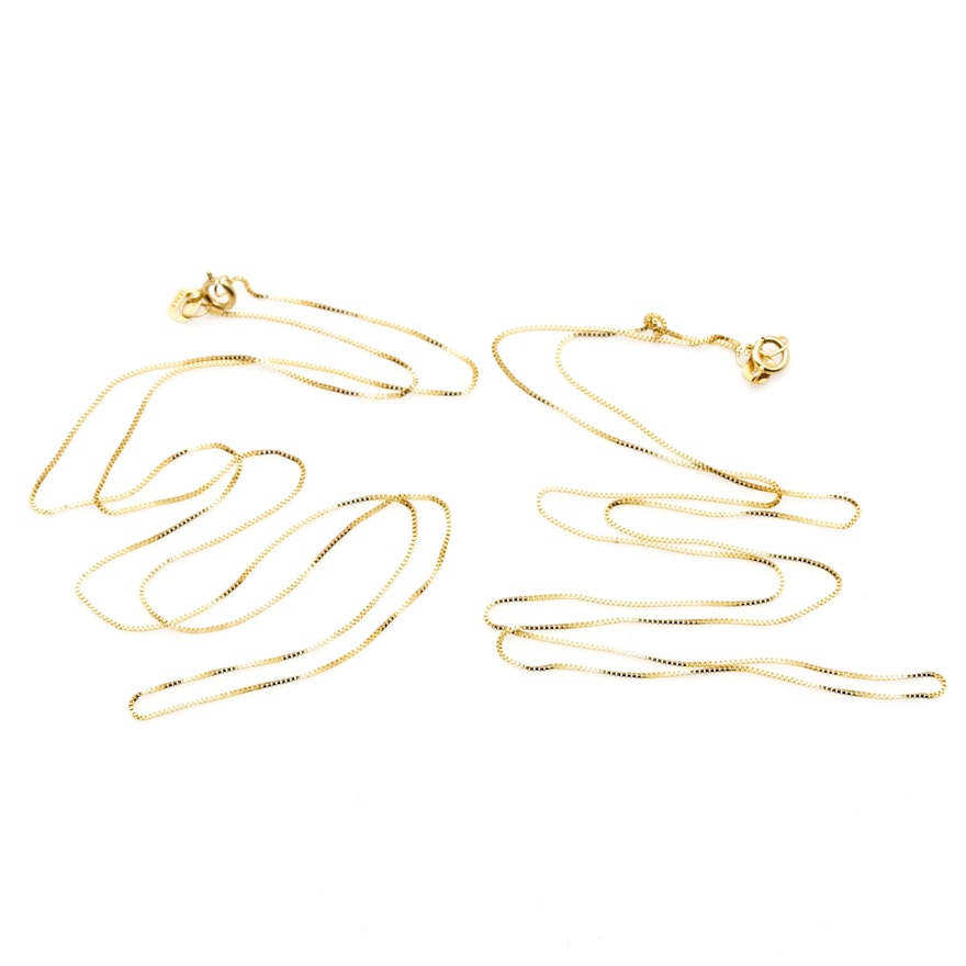 OTC International 14K Yellow Gold Chain Necklaces