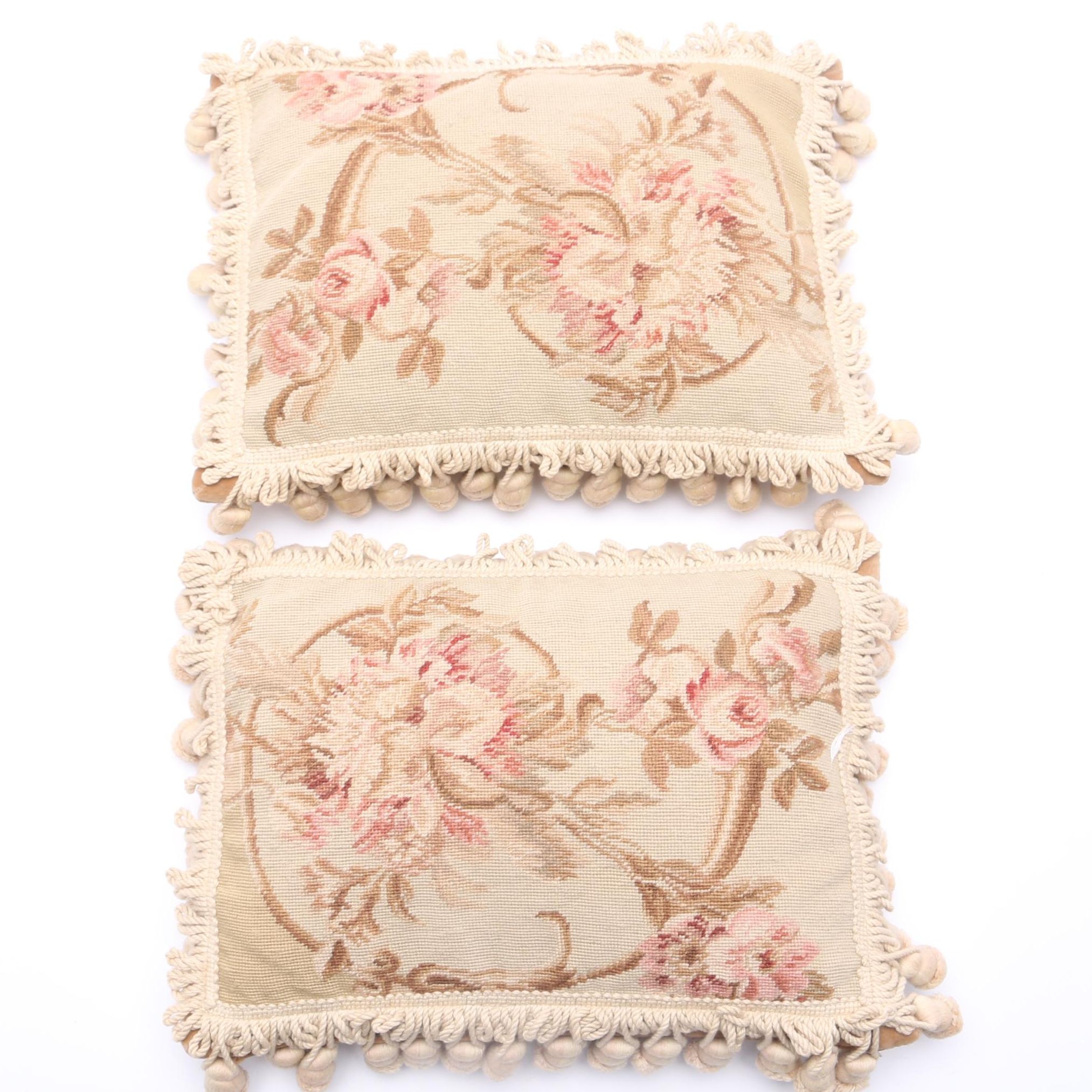 Pair of Aubusson-Style Throw Pillows