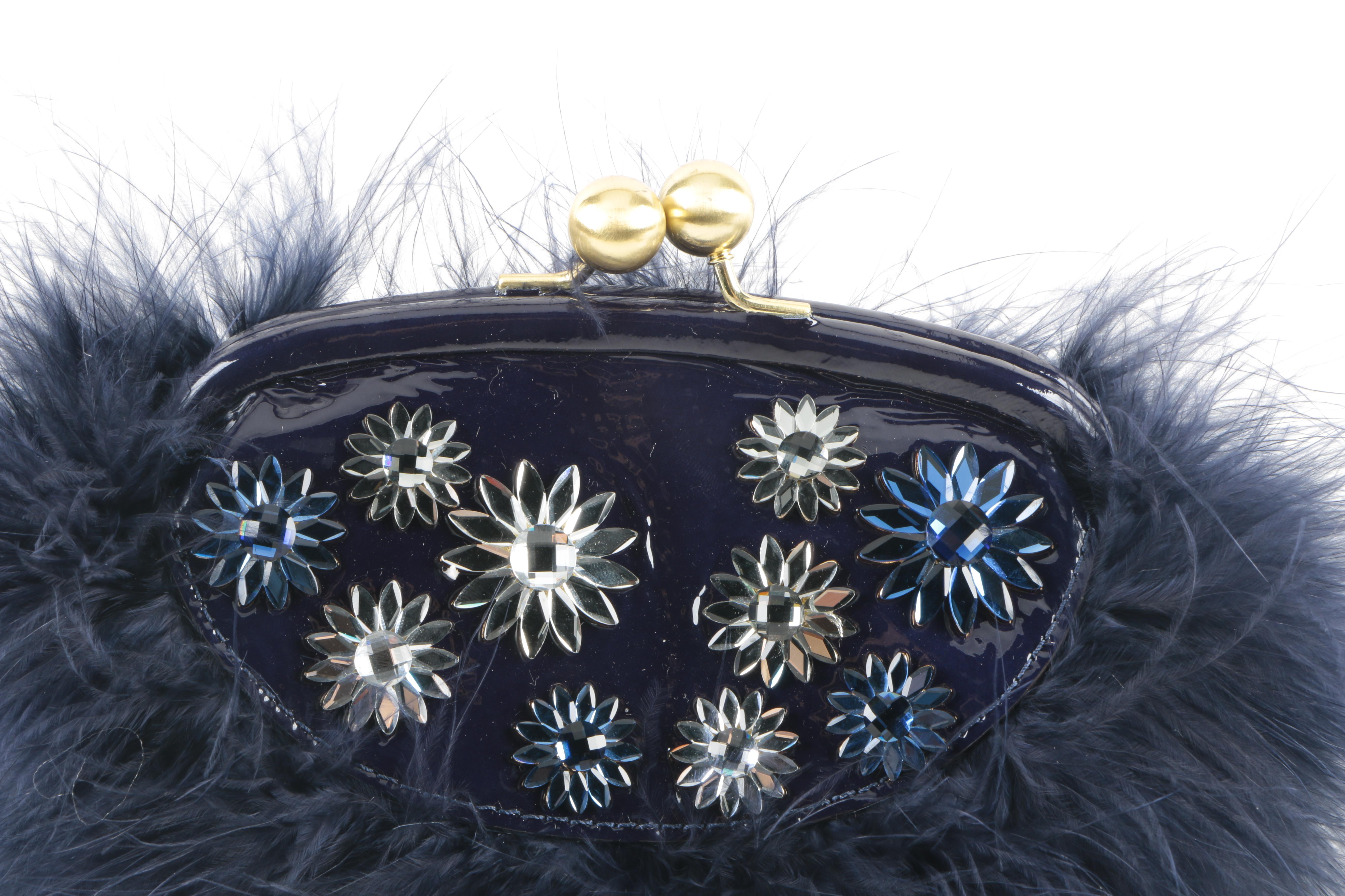 Coach Poppy Jewel Frame Bag in Blue