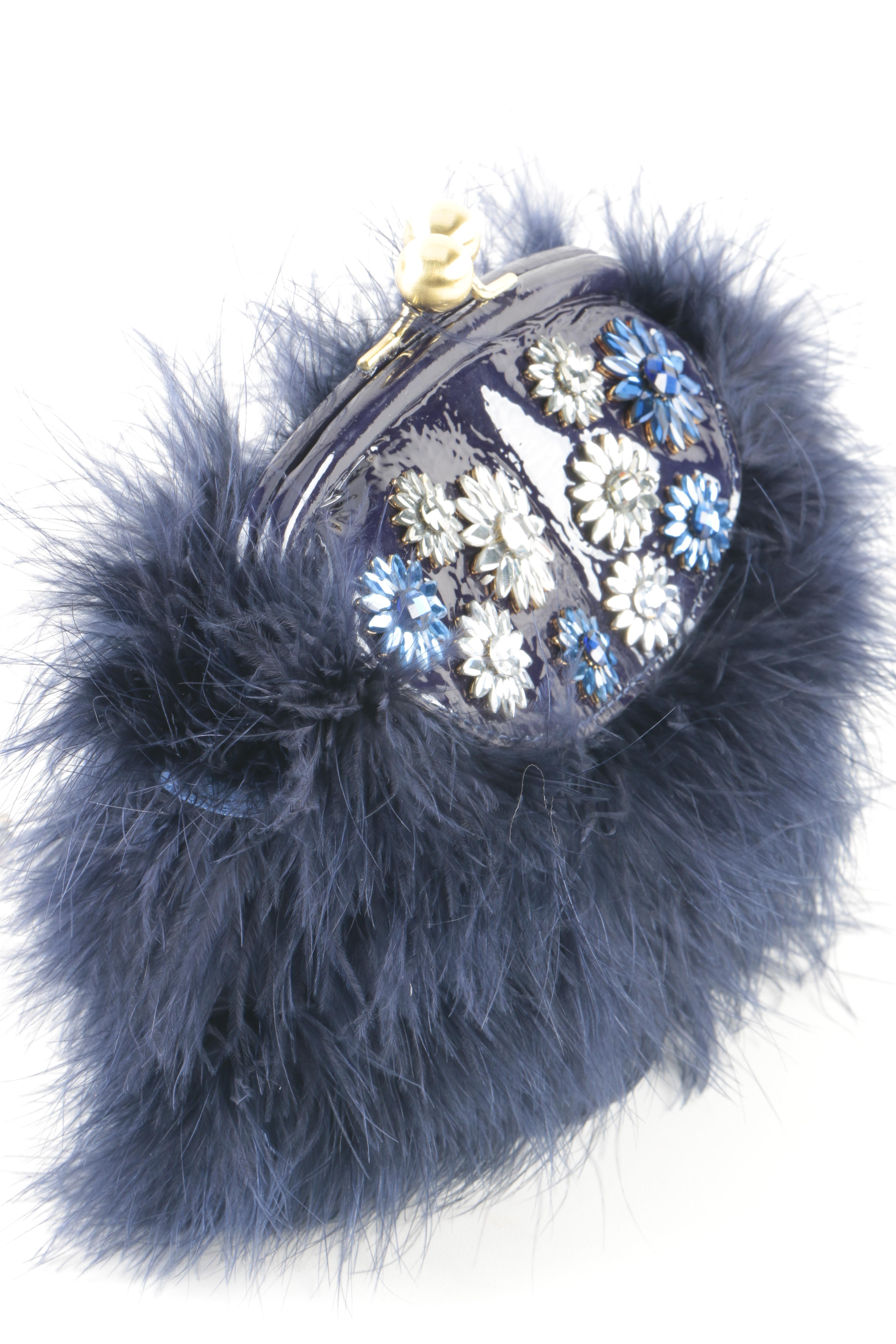 Coach Poppy Jewel Frame Bag in Blue