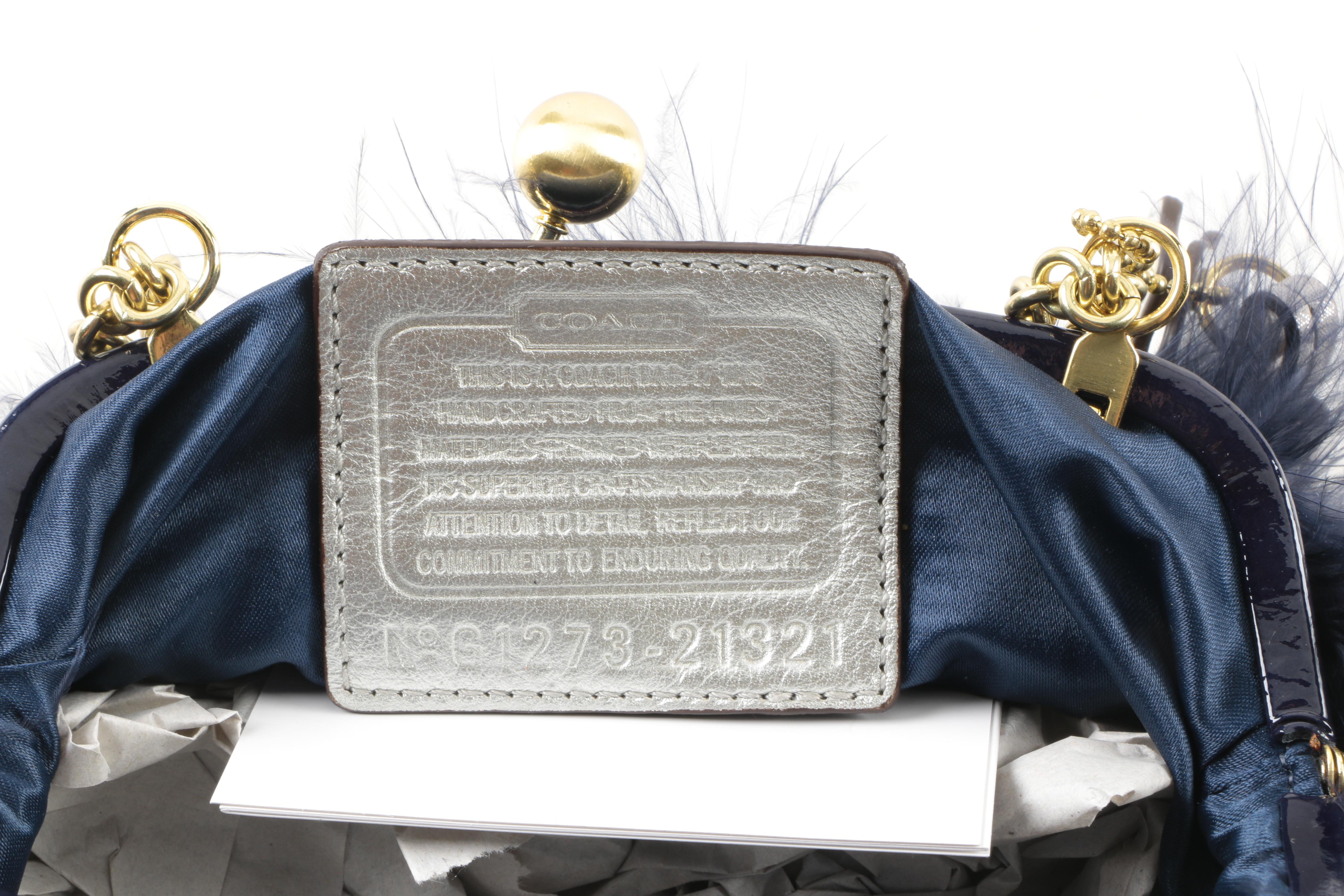Coach Poppy Jewel Frame Bag in Blue