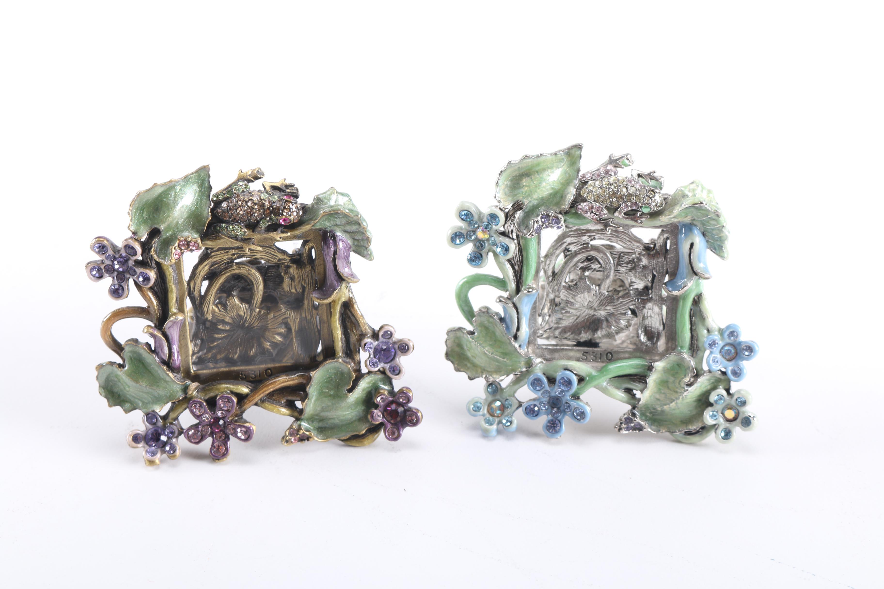 Jay Strongwater Floral Rhinestone Frames