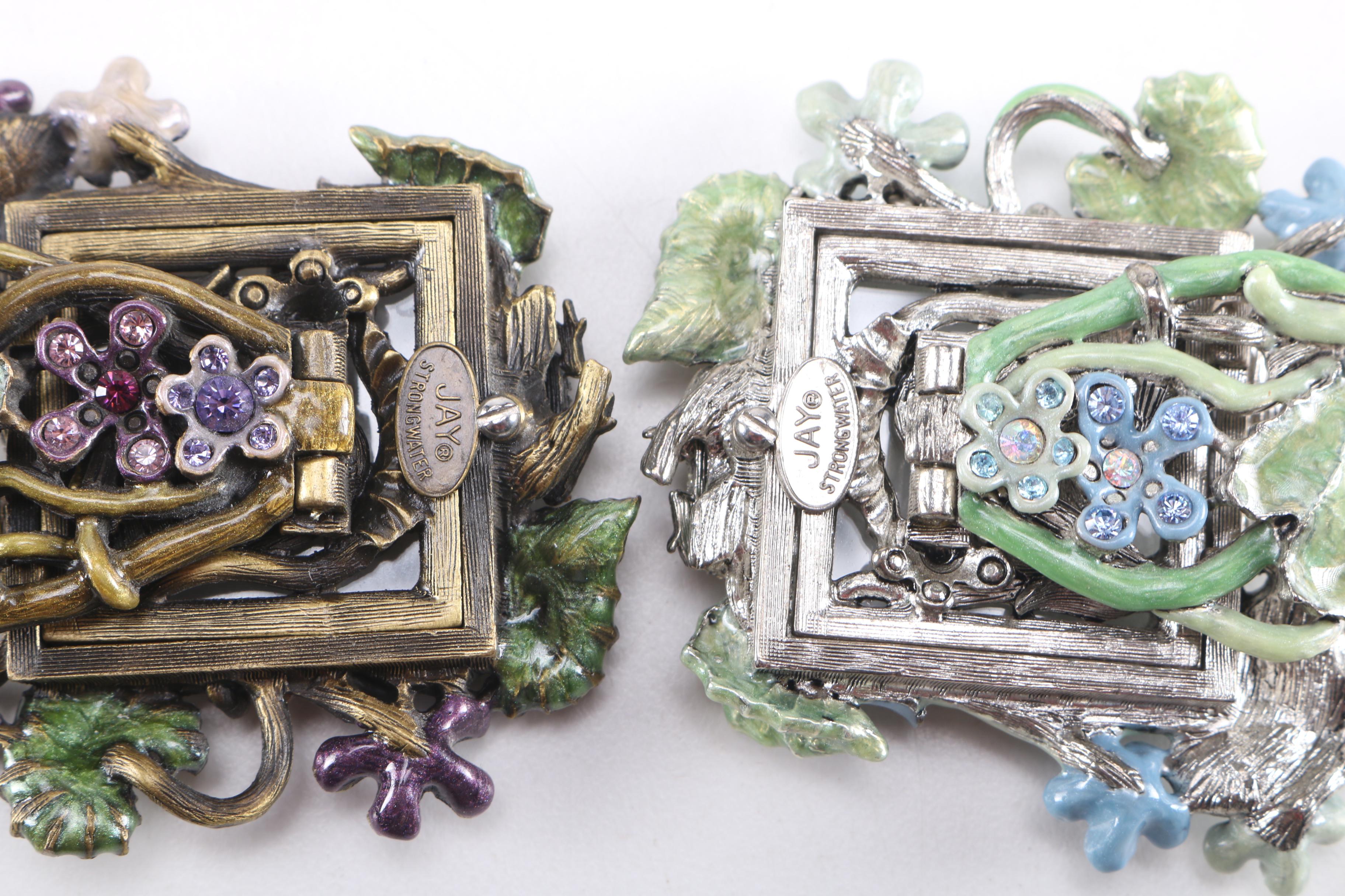 Jay Strongwater Floral Rhinestone Frames