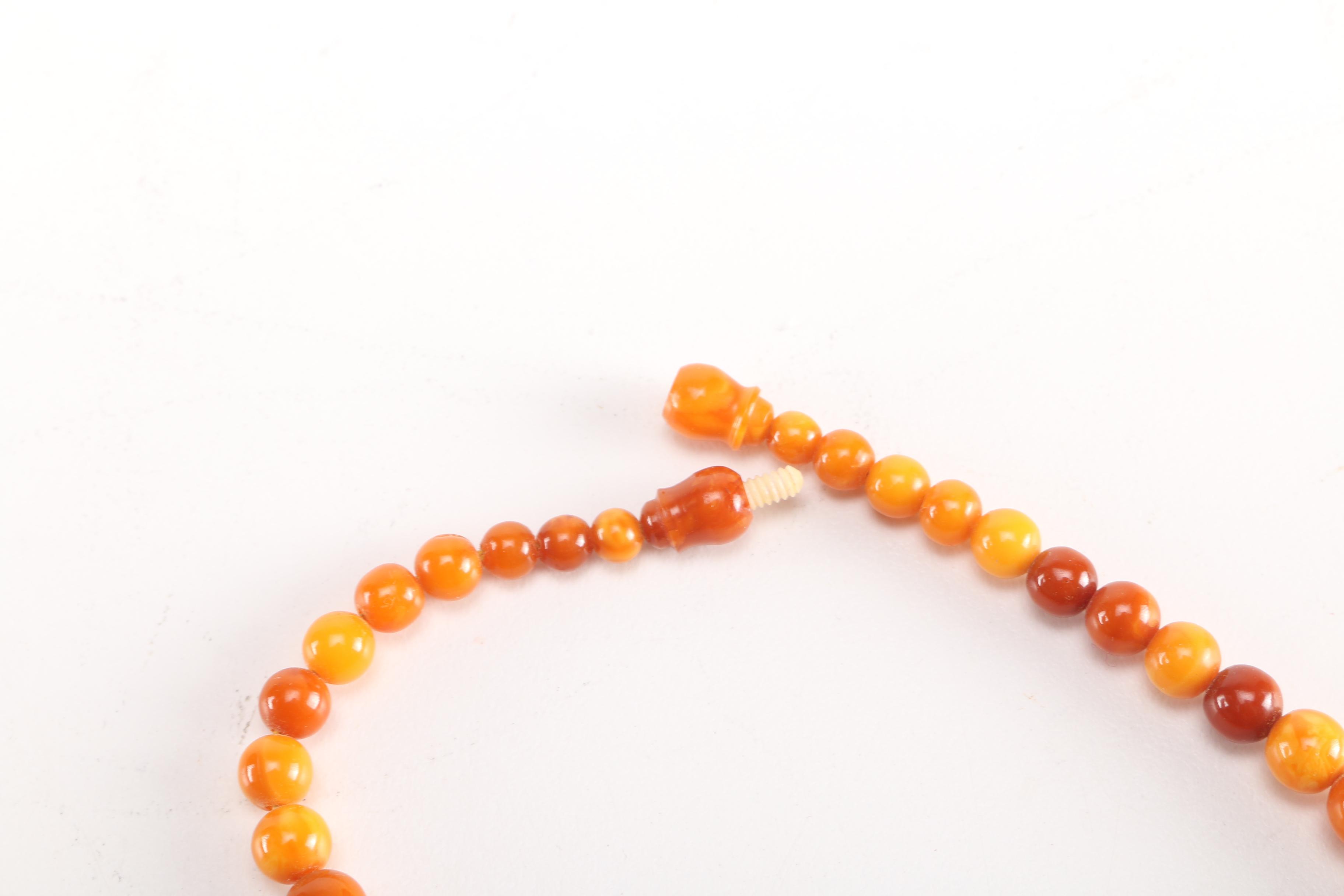 Pair of Amber Beaded Necklaces