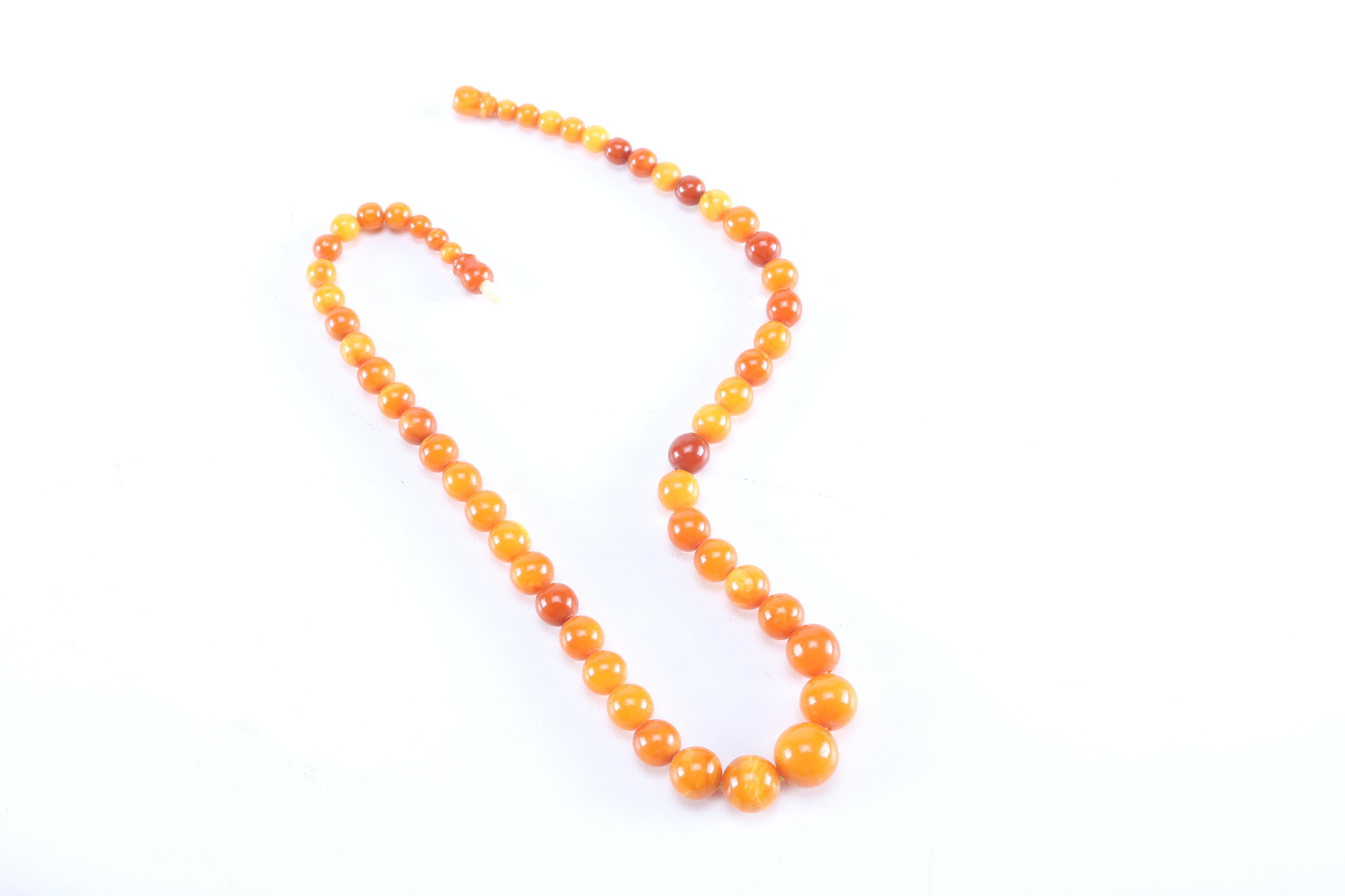 Pair of Amber Beaded Necklaces