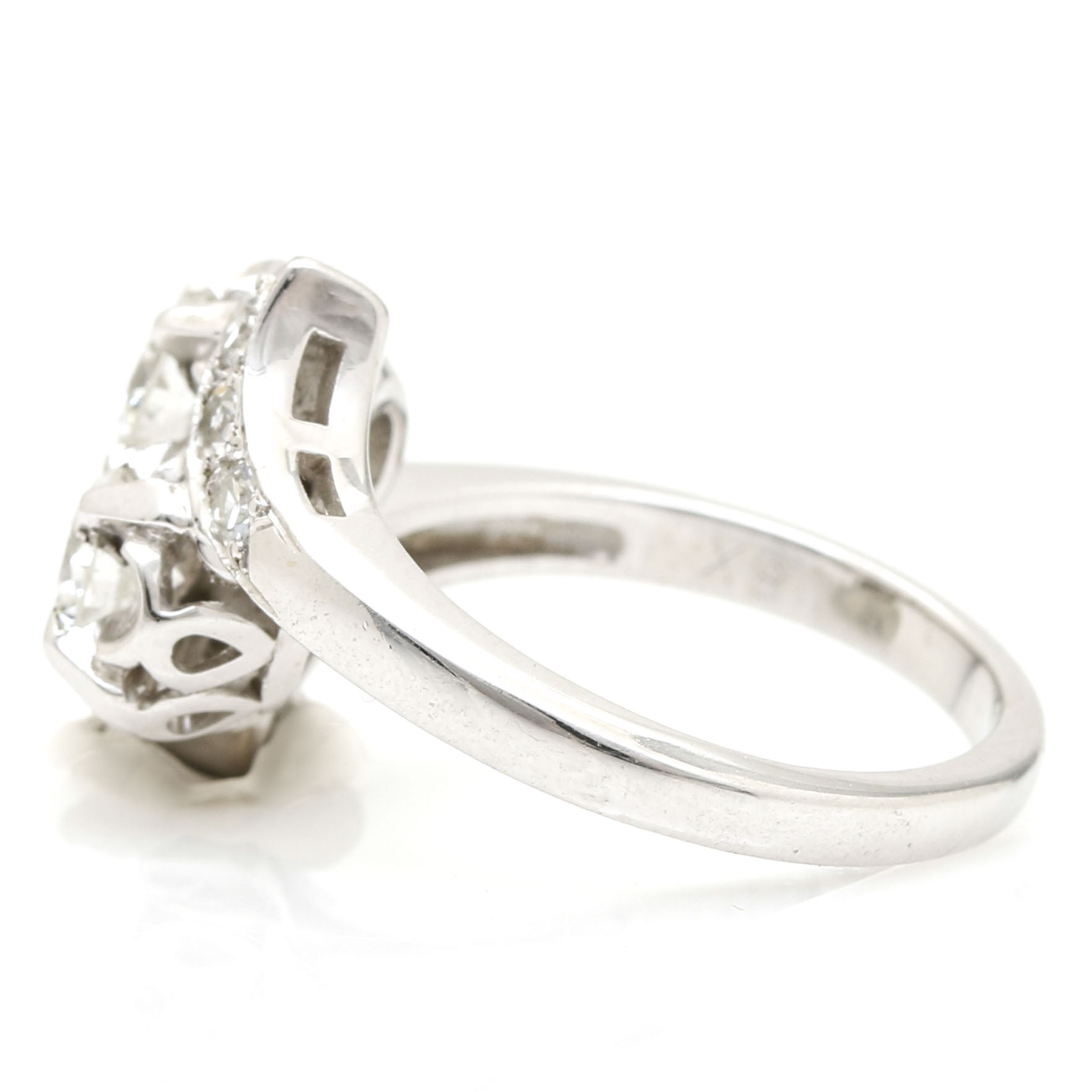14K White Gold Trubrite 0.96 CTW Diamond Ring