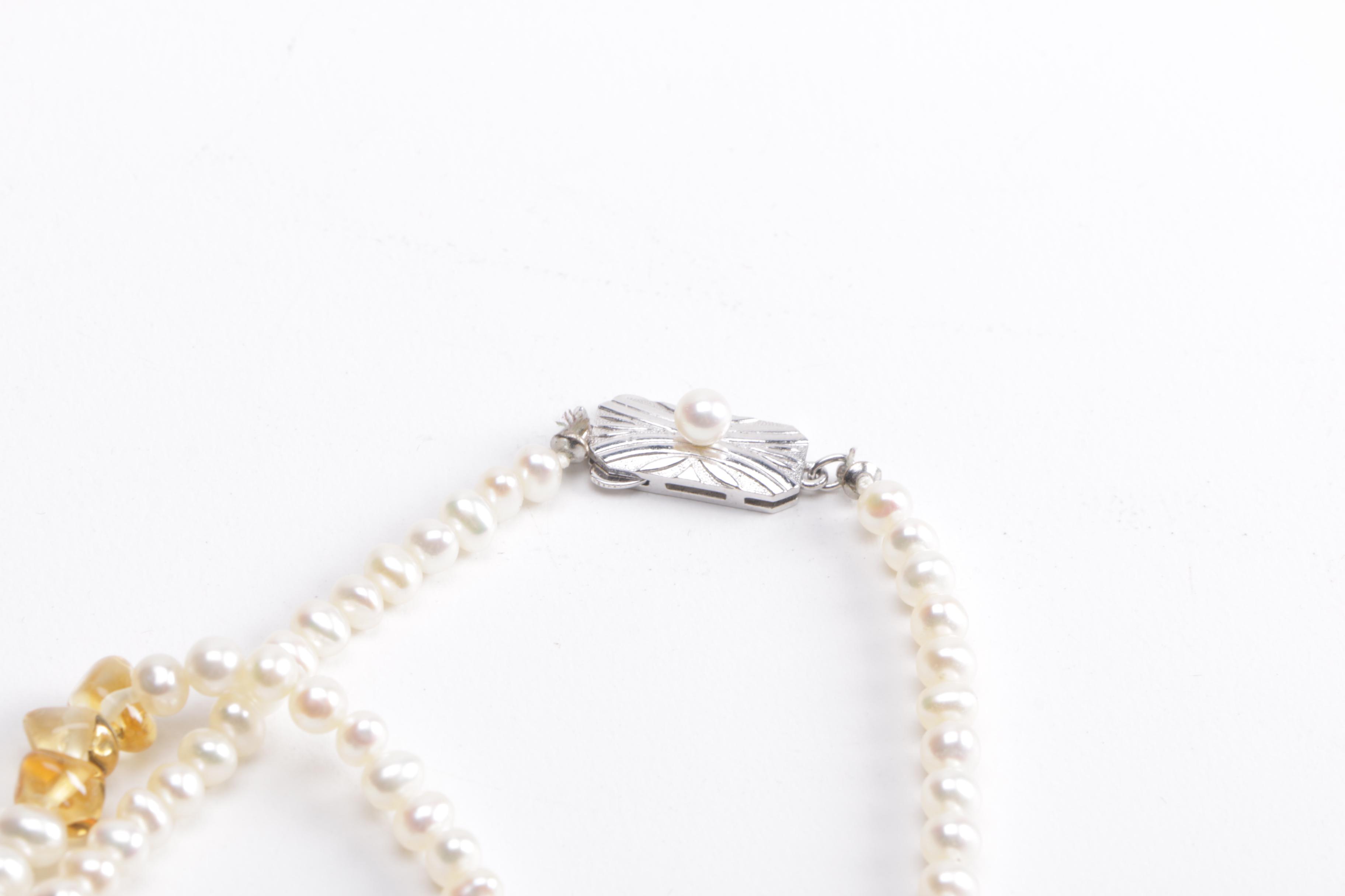 Assorted Designer Necklaces and Brooches Including Mirian Haskell and Trifari