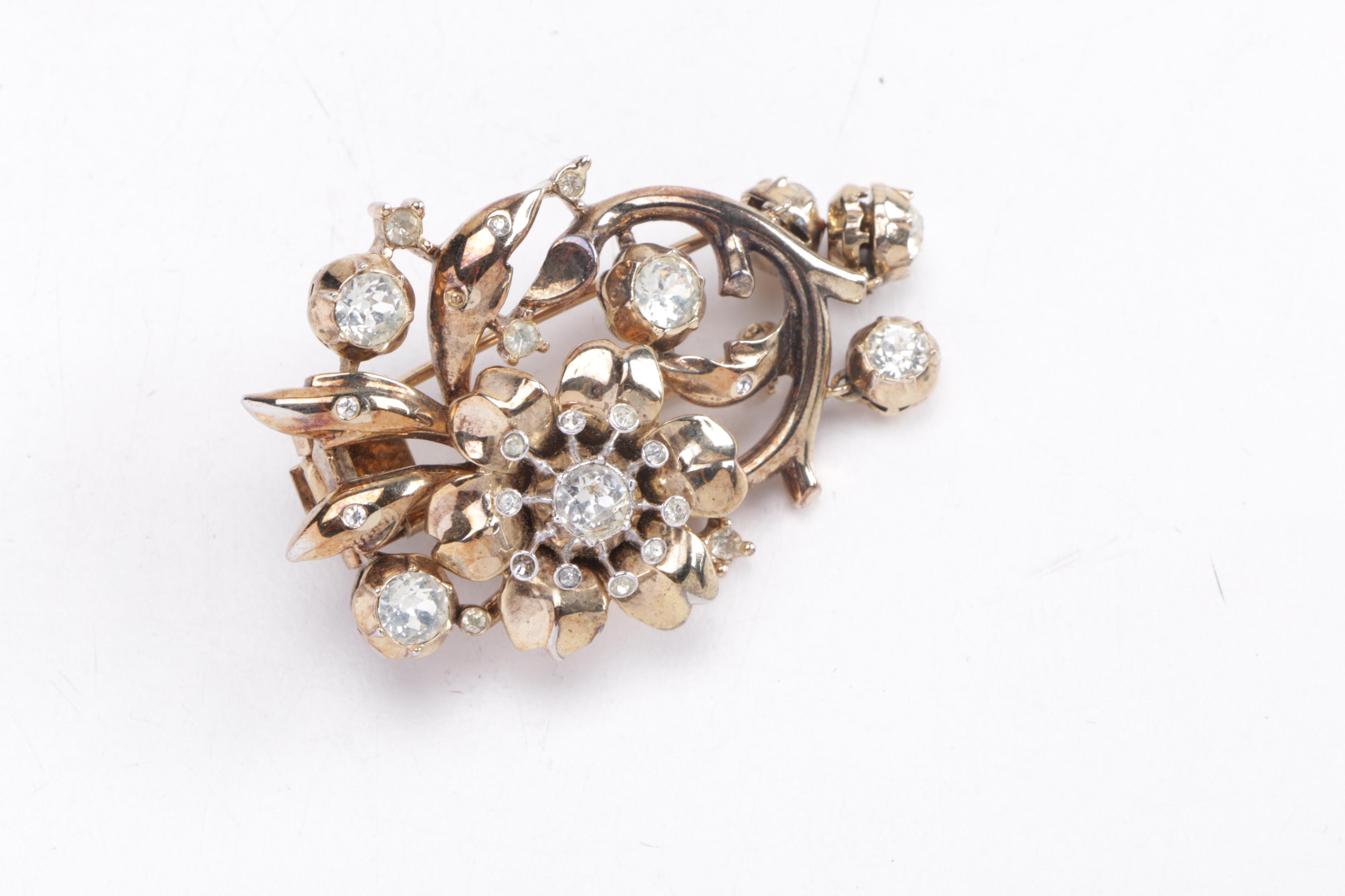 Assorted Designer Necklaces and Brooches Including Mirian Haskell and Trifari