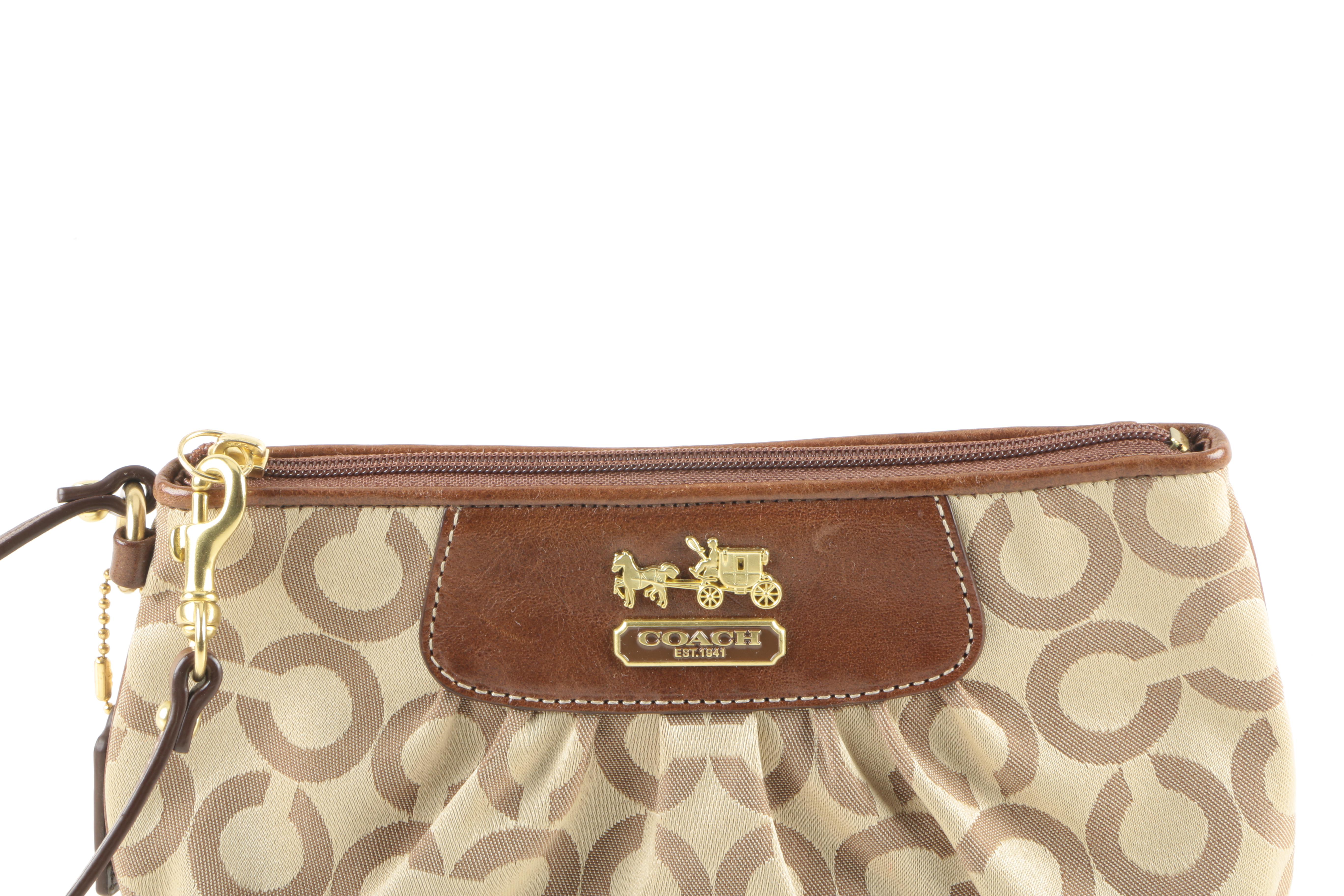 Coach Monogram C Wristlet, Wallet, and Change Purse