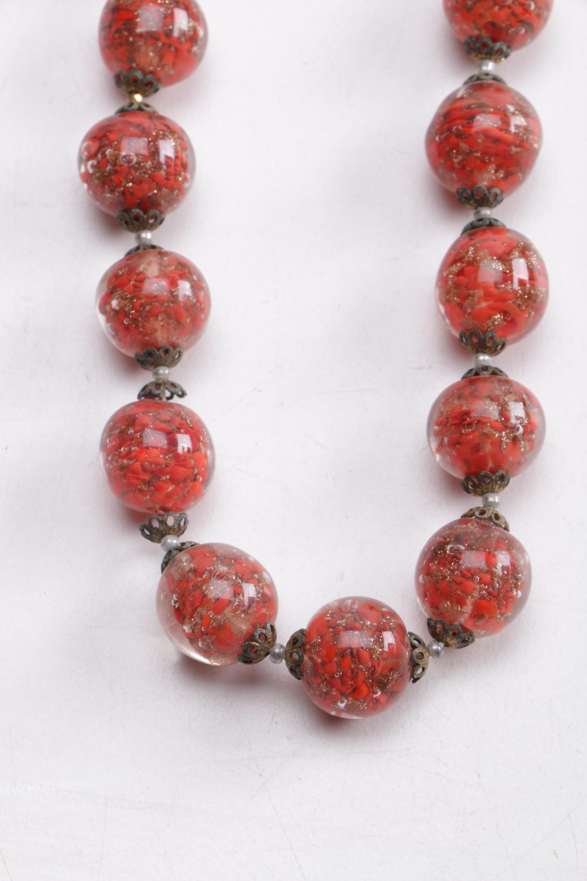 Stone and Glass Necklaces