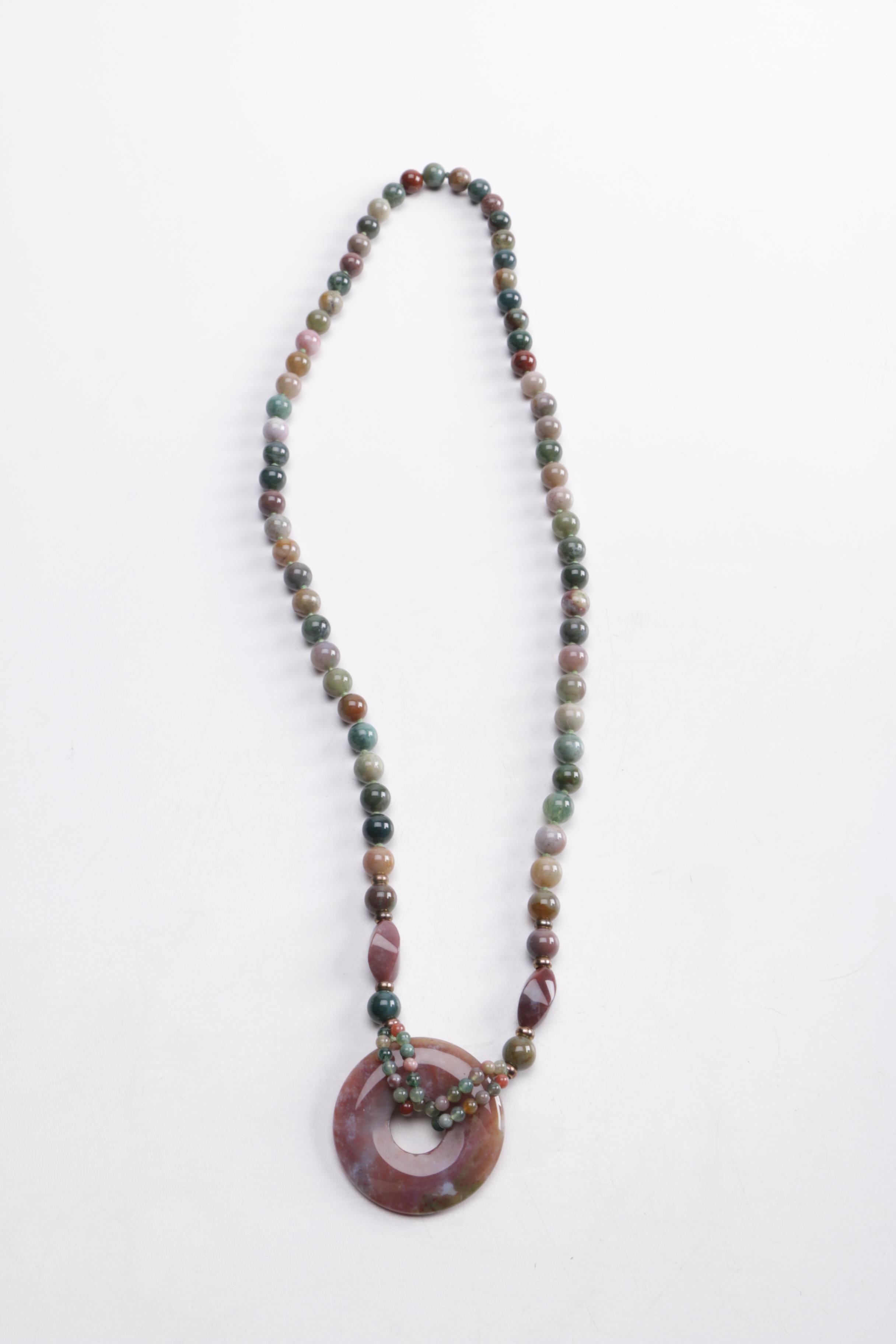 Stone and Glass Necklaces