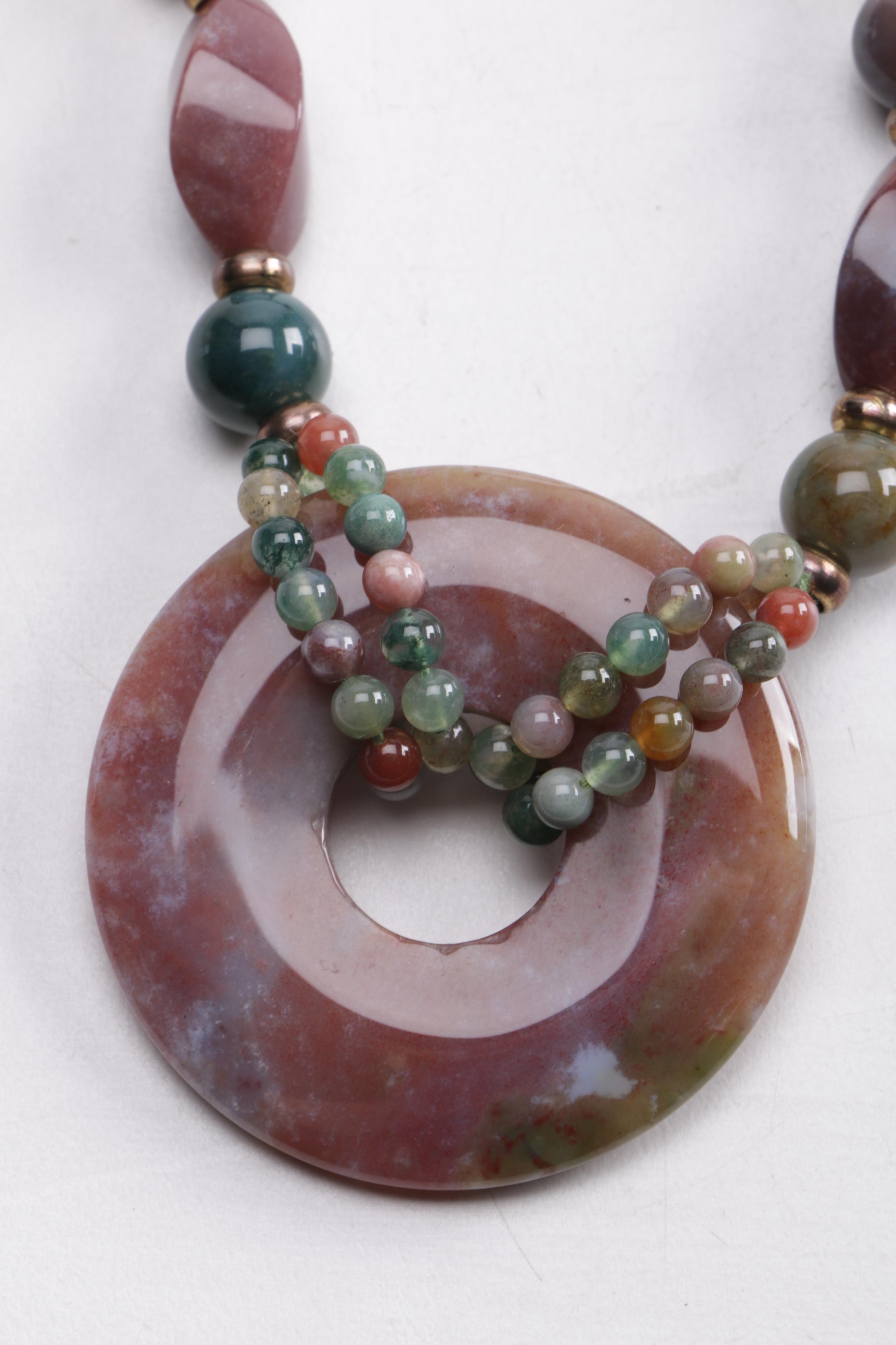 Stone and Glass Necklaces