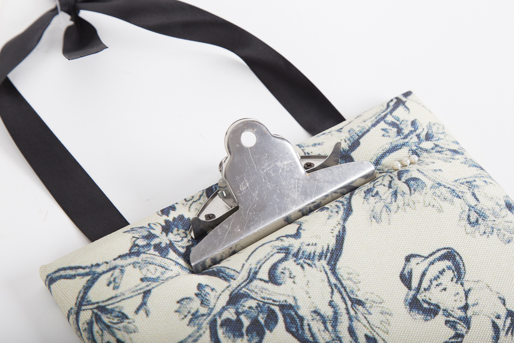 Toile Fabric Covered Clip Boards