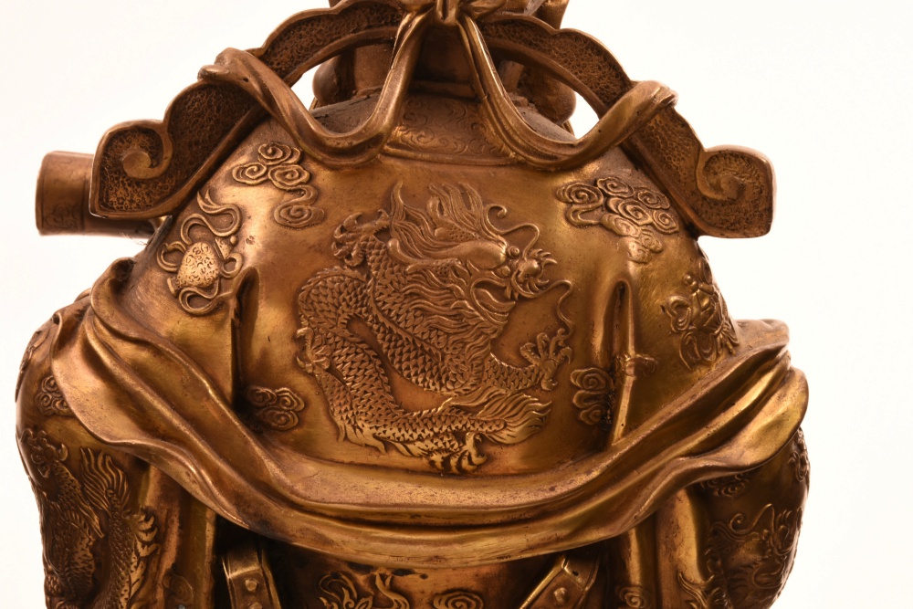 Finely Cast Brass Daoist "Happiness" Deity