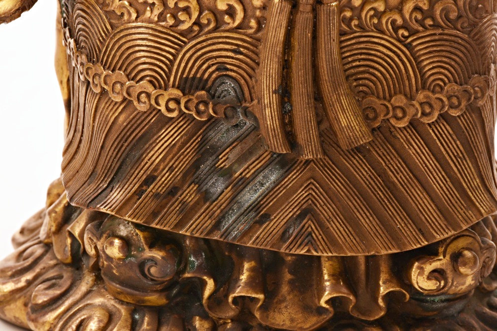 Finely Cast Brass Daoist "Happiness" Deity