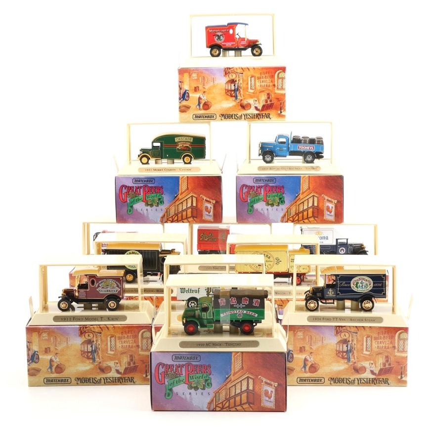 Matchbox "Models of Yesteryear" Beer Trucks and Displays