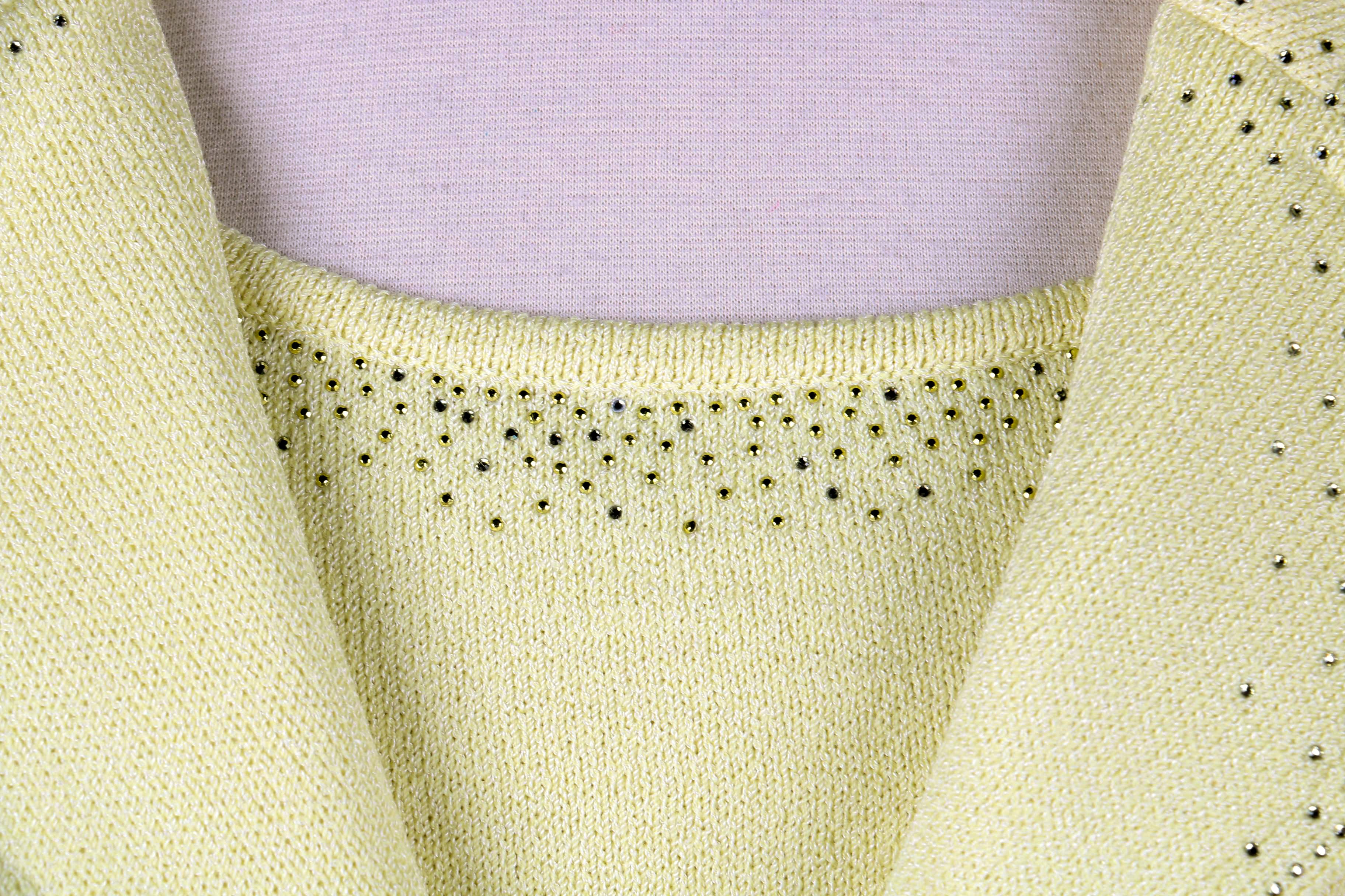 St. John Light Yellow Evening Jacket and Blouse