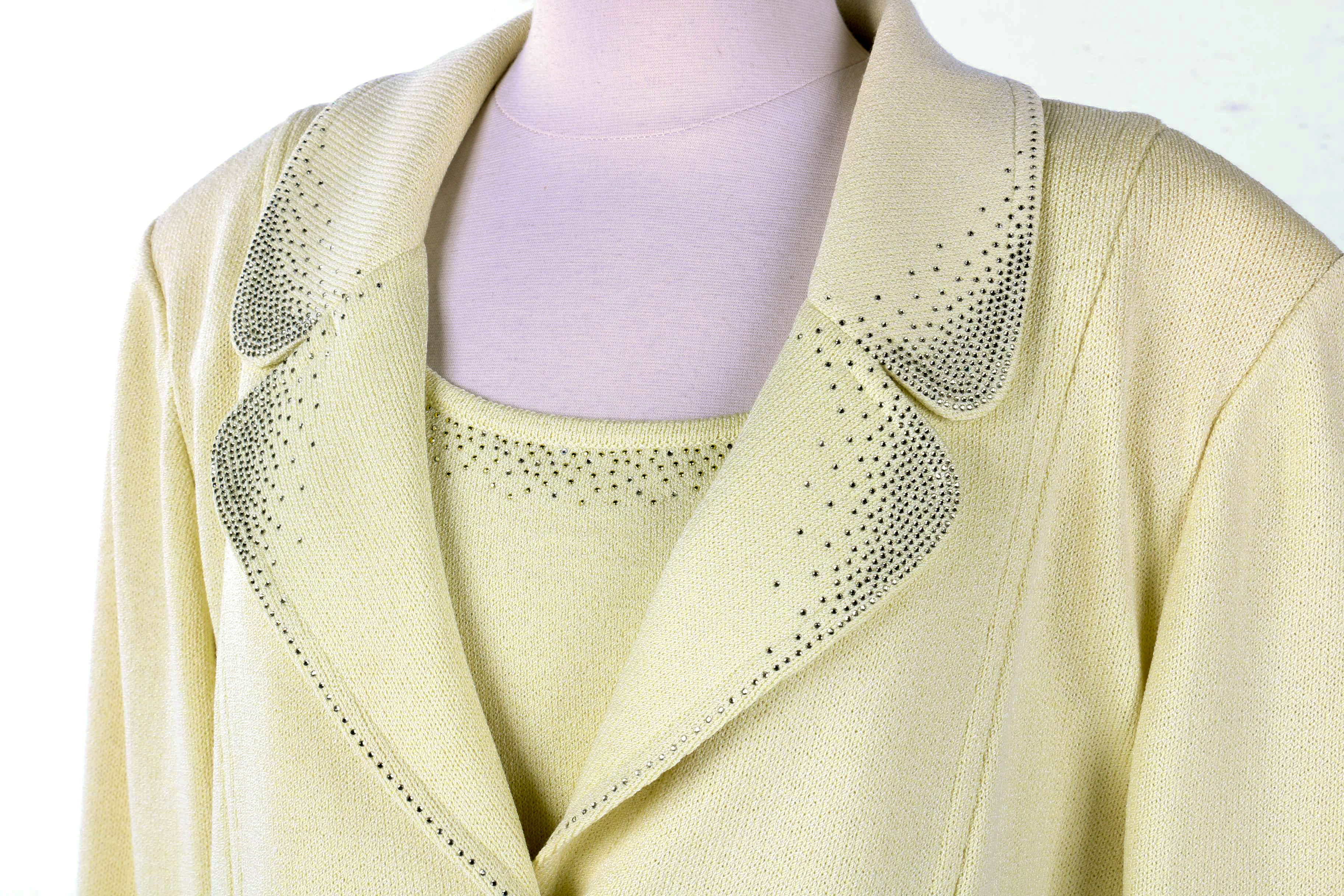 St. John Light Yellow Evening Jacket and Blouse