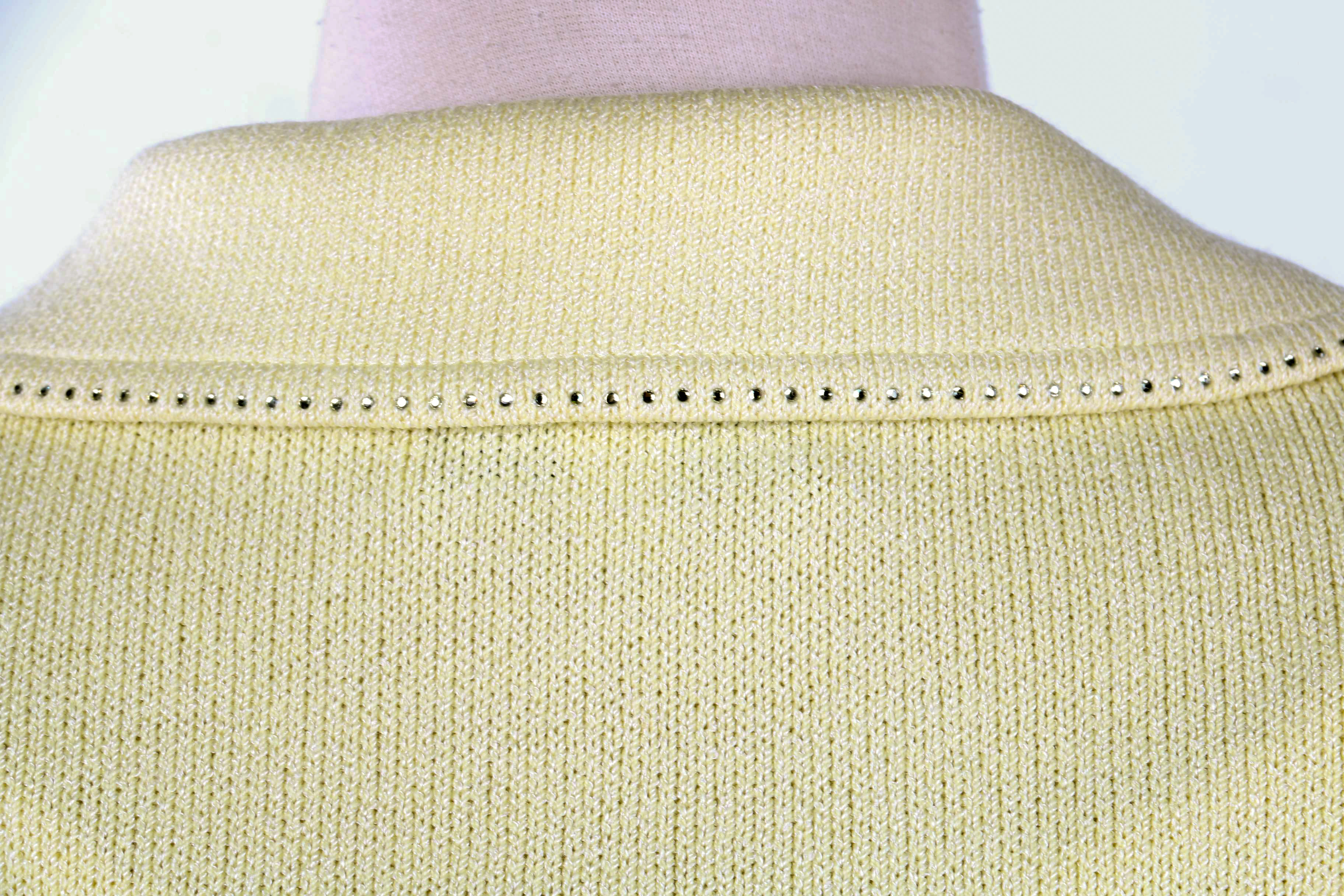 St. John Light Yellow Evening Jacket and Blouse