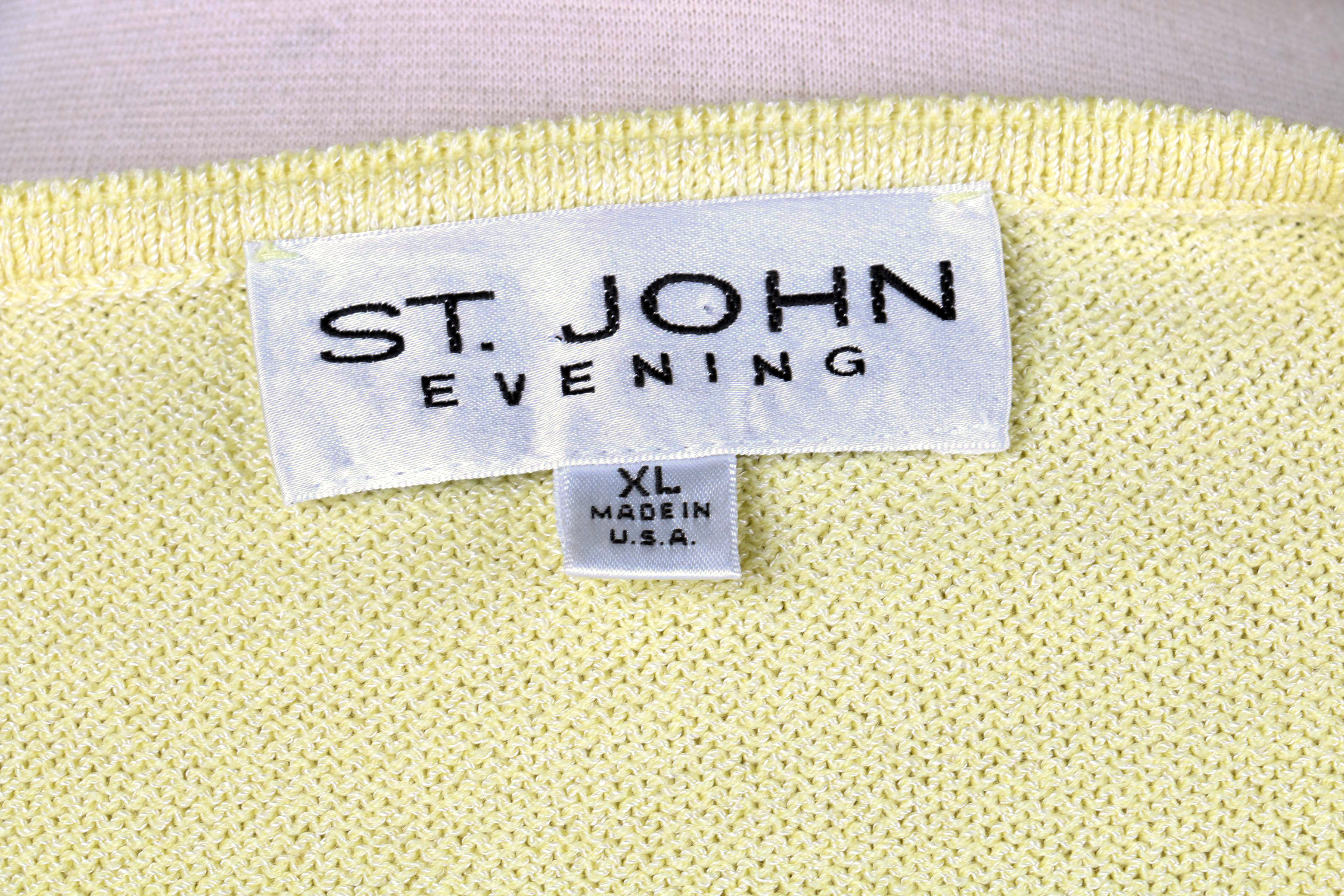 St. John Light Yellow Evening Jacket and Blouse