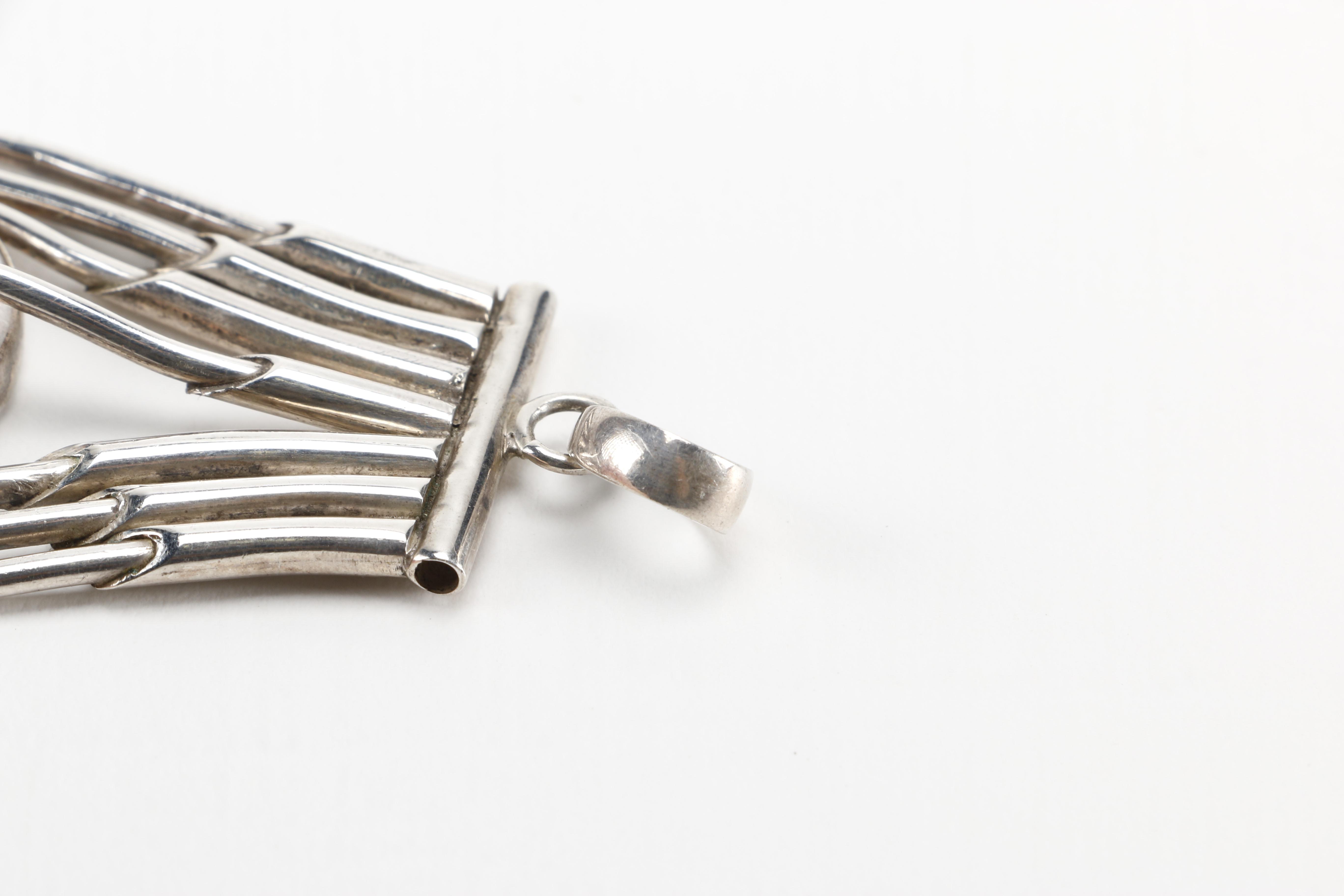 Sterling Silver and Tourmilated Quartz Pendant