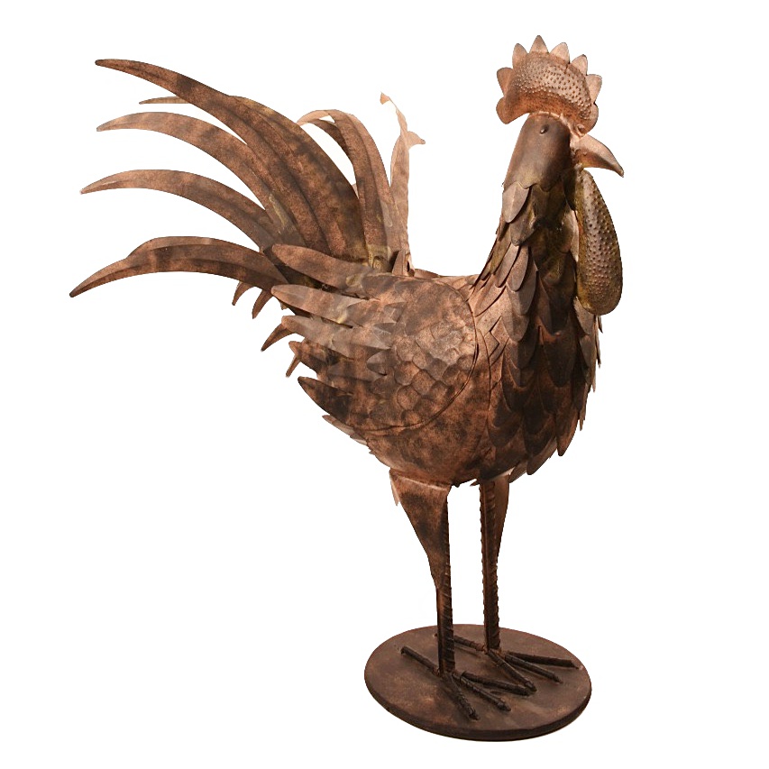 Vintage Metal Sculptural Rooster