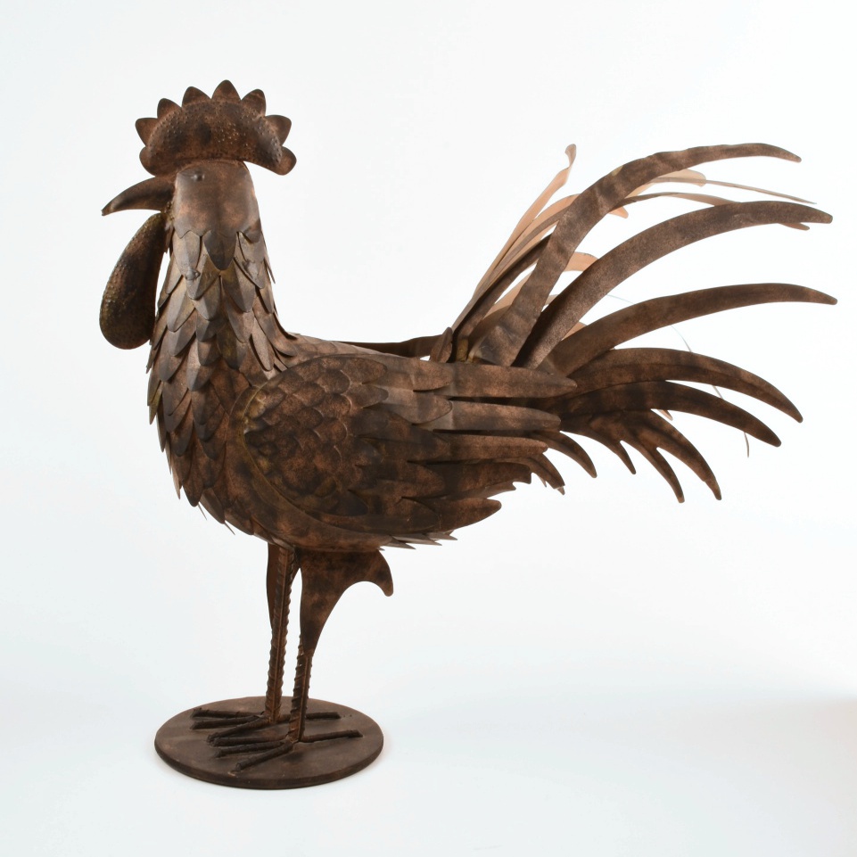 Vintage Metal Sculptural Rooster
