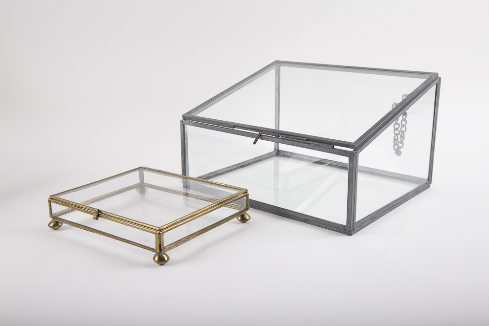 Metal and Glass Decorative Boxes