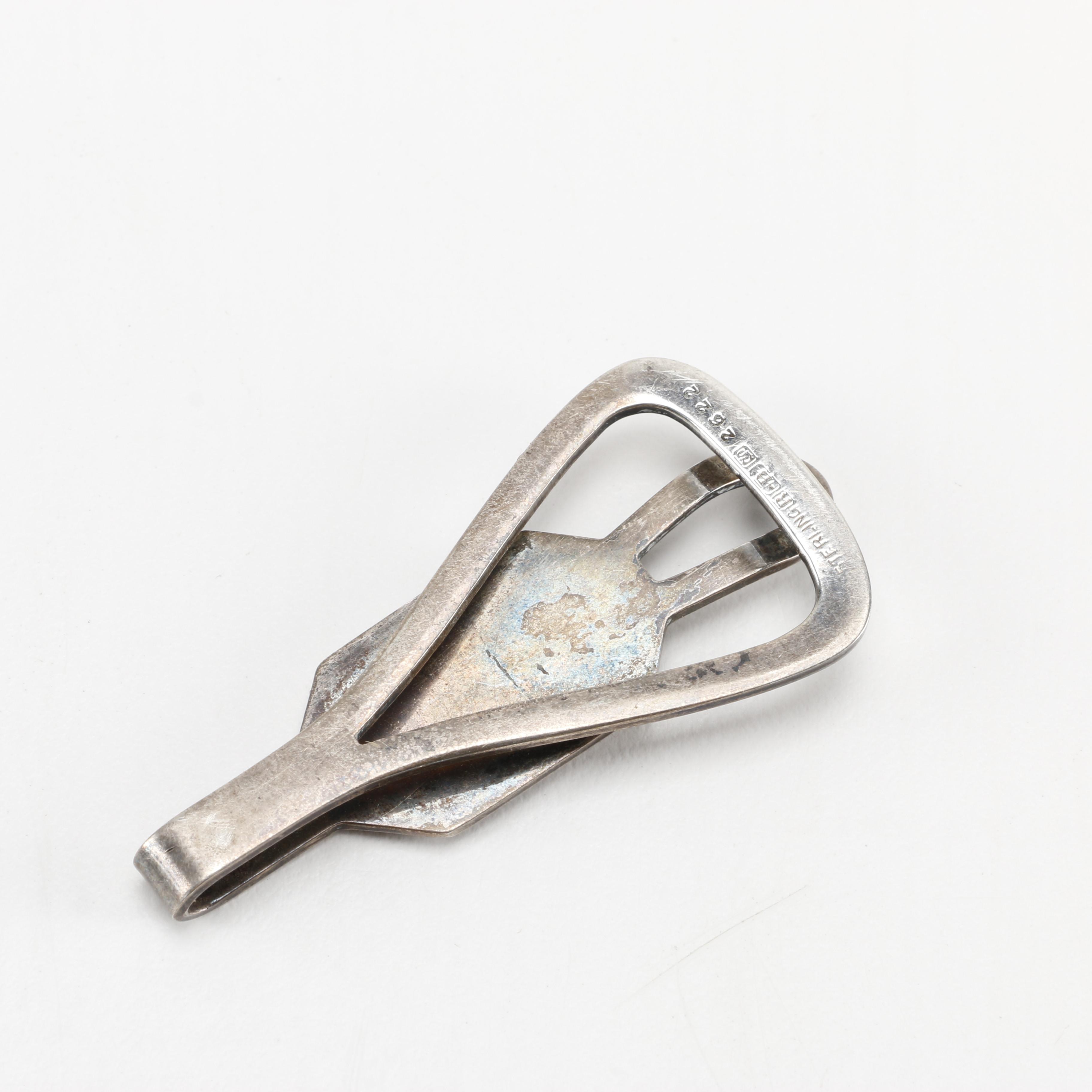 Sterling Silver Belt Buckle, Money Clip and Needle Case