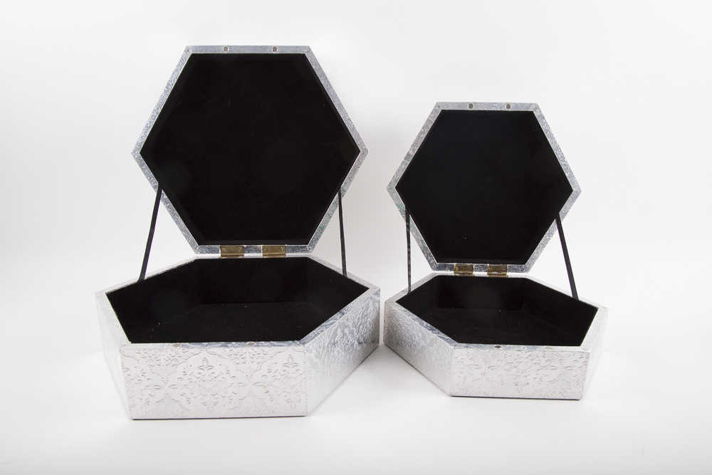Metal and Glass Decorative Boxes
