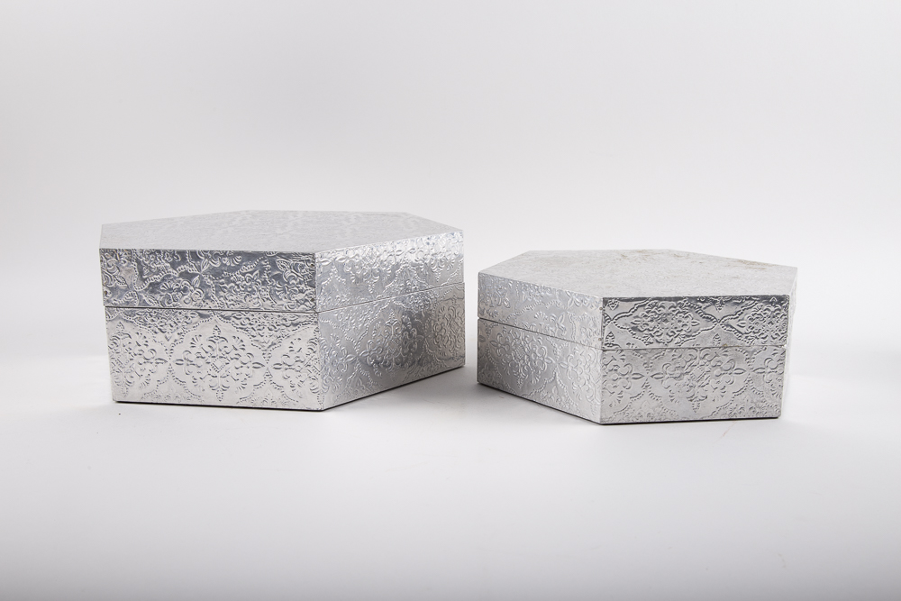 Metal and Glass Decorative Boxes