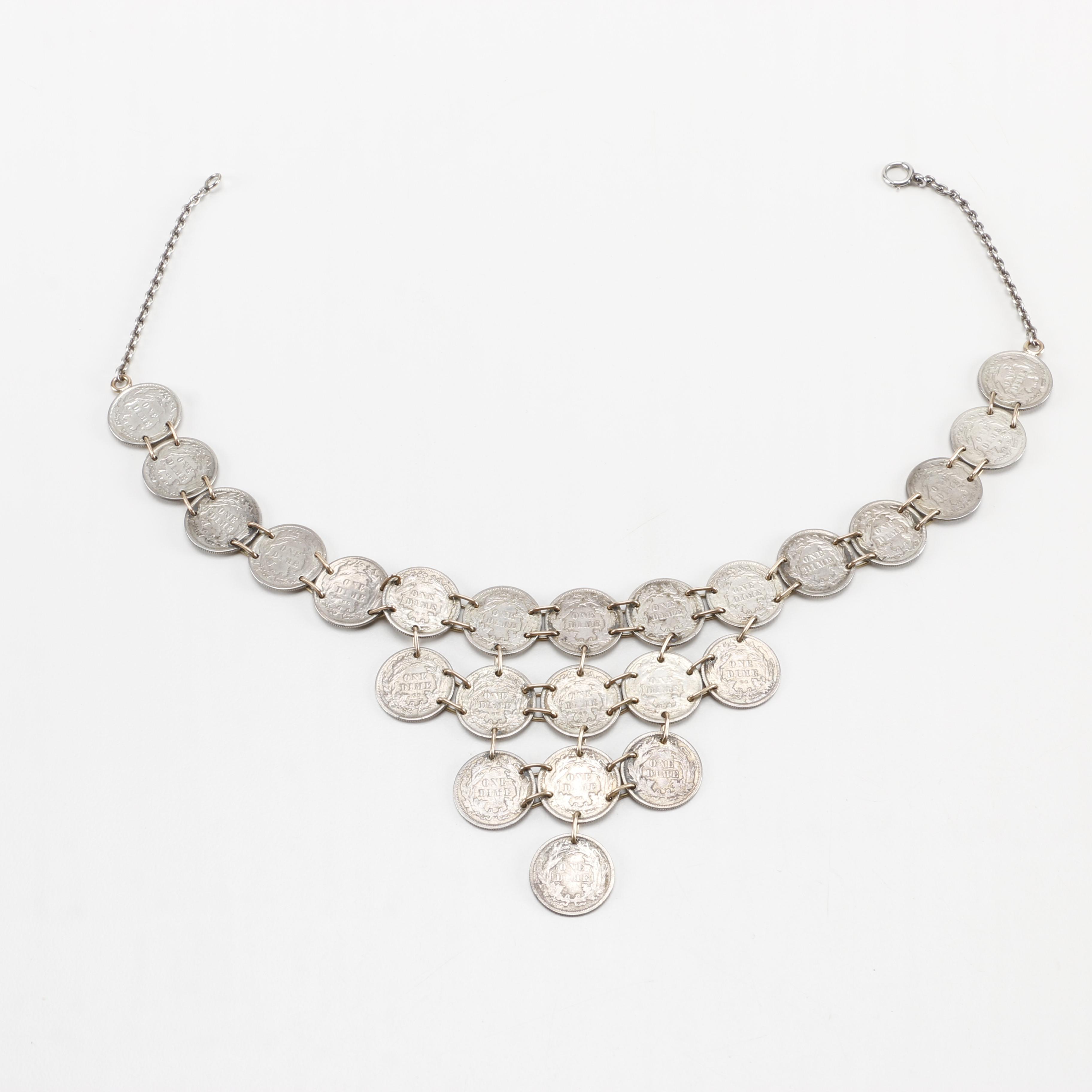 Sterling Silver Victorian Love Token Necklace