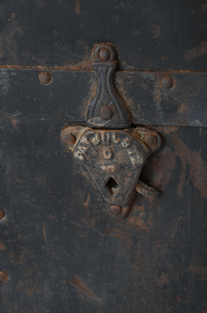 Antique Camel Back Steamer Trunk