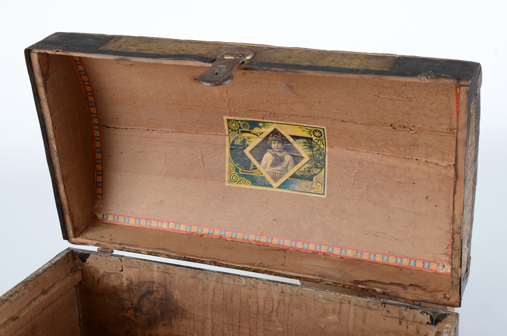 Antique Camel Back Steamer Trunk