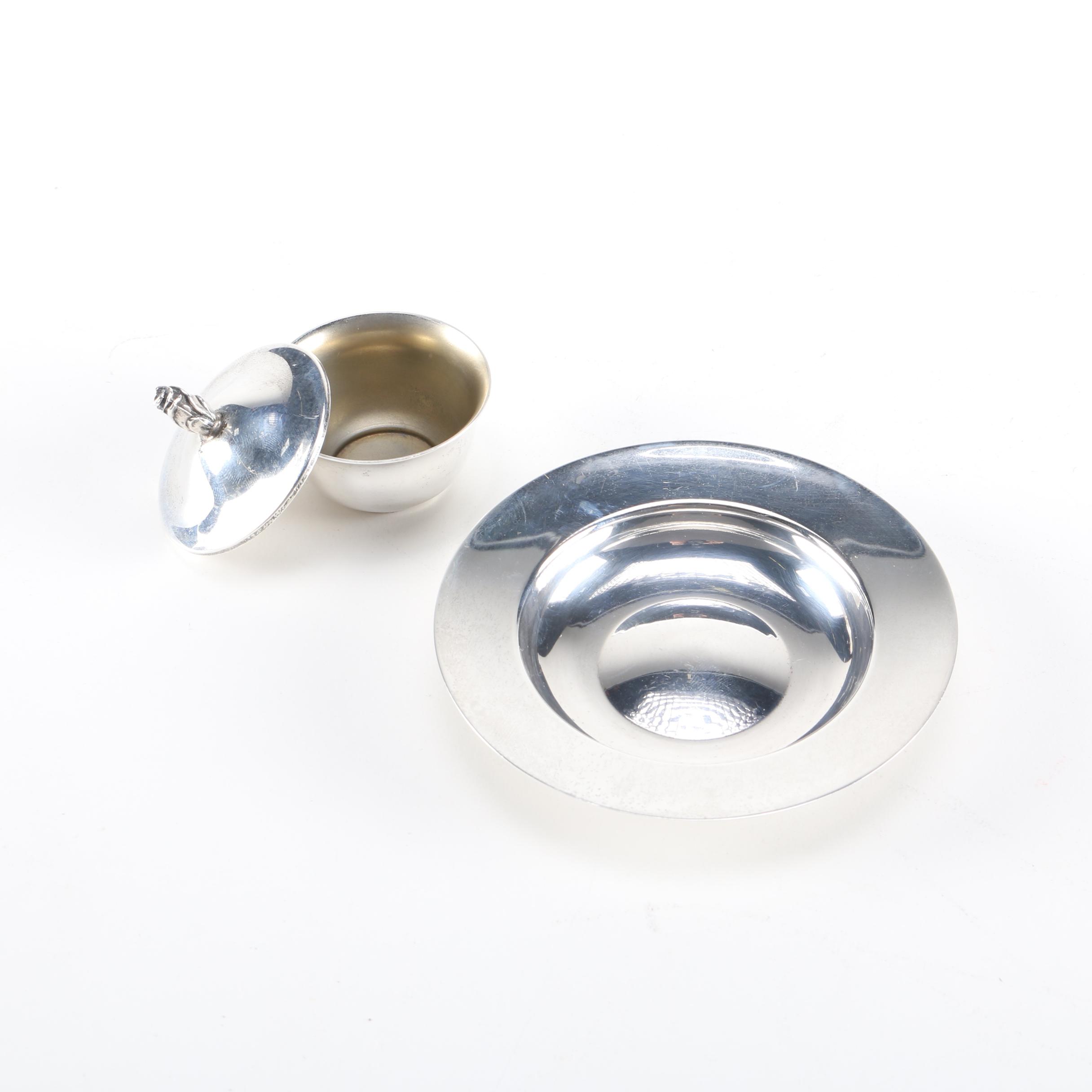 Tiffany & Co. Sterling Sugar Bowl and Salt Dish