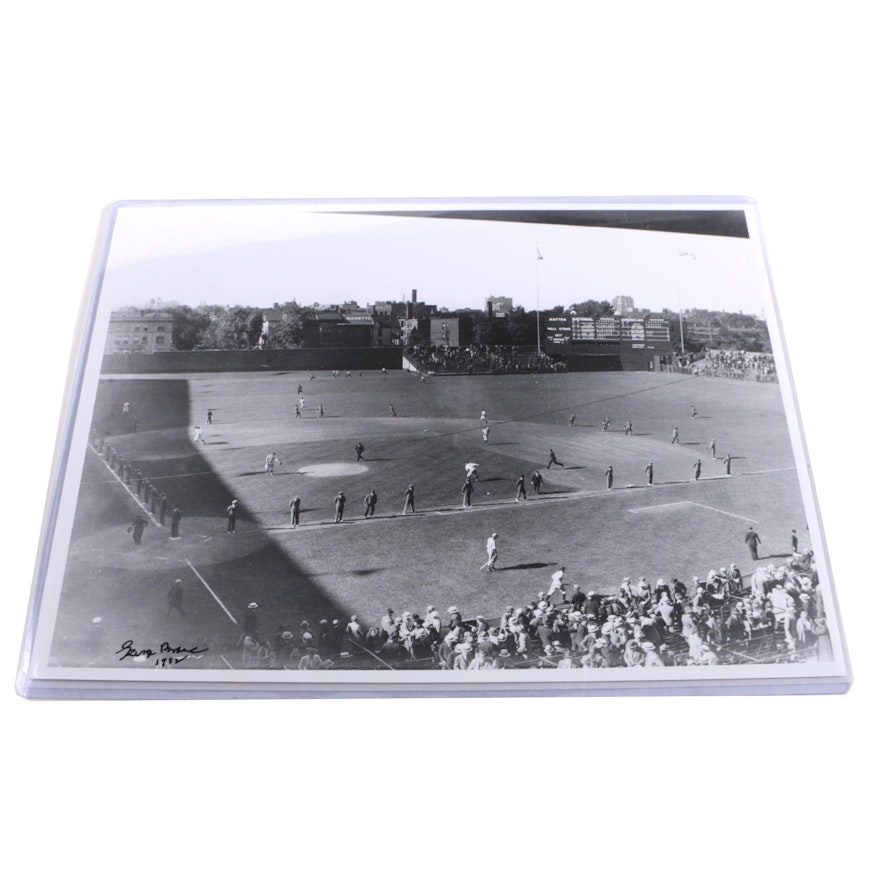 George Brace Signed Photograph of Wrigley Field