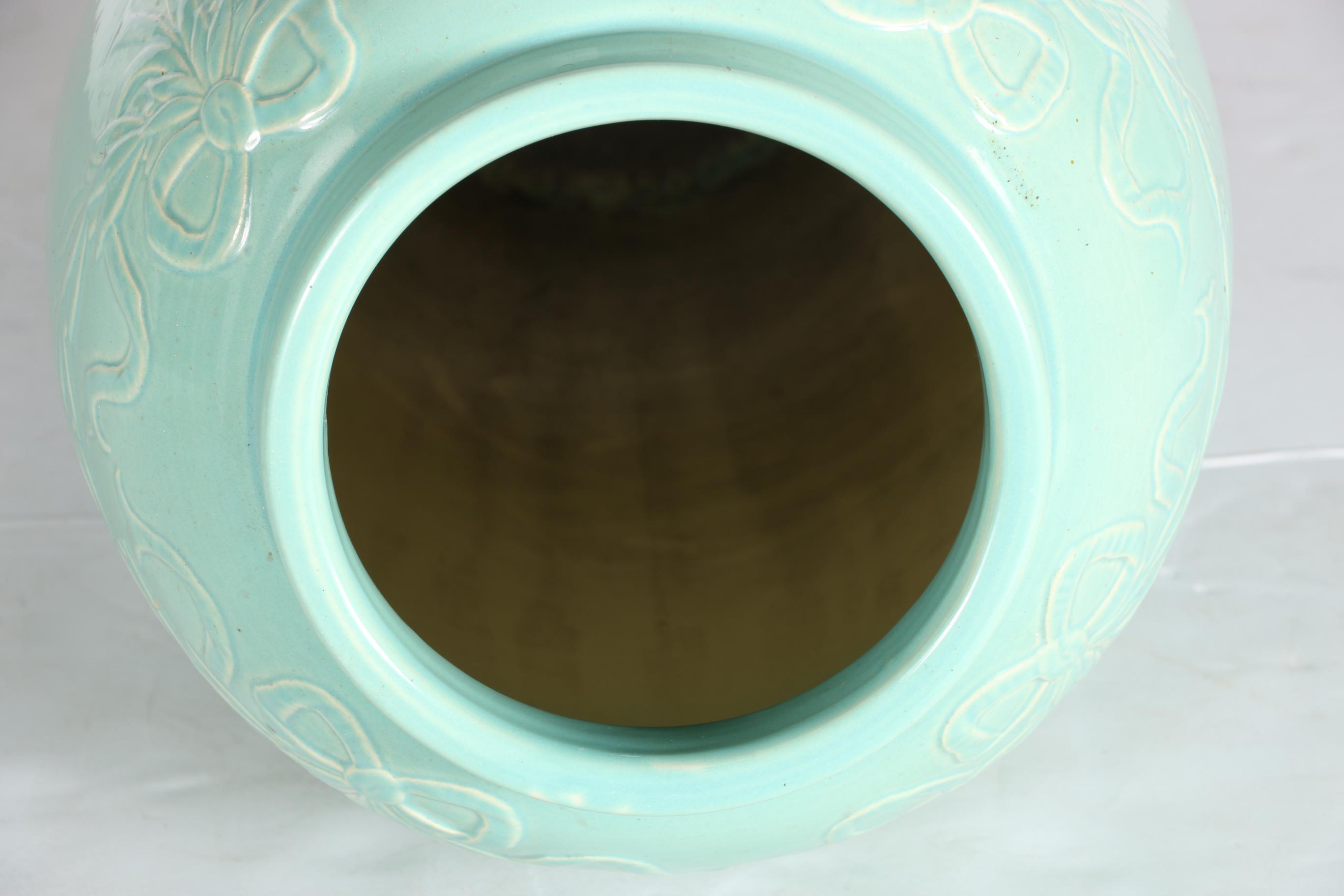 Vintage Green Pottery Vase