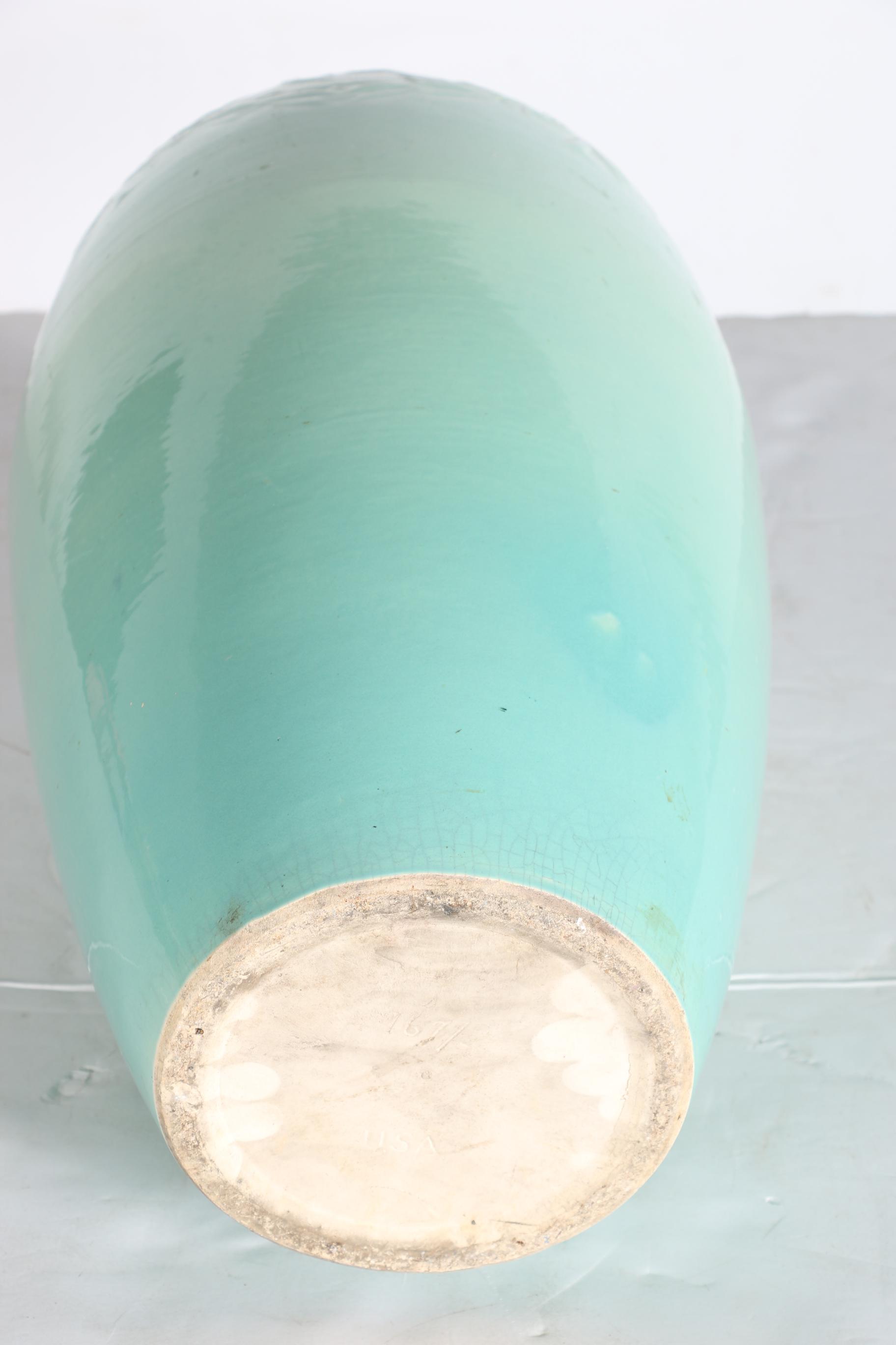 Vintage Green Pottery Vase