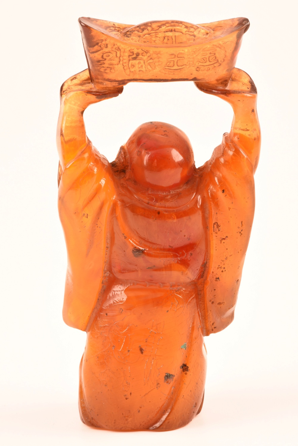 Chinese Carved Amber Budai